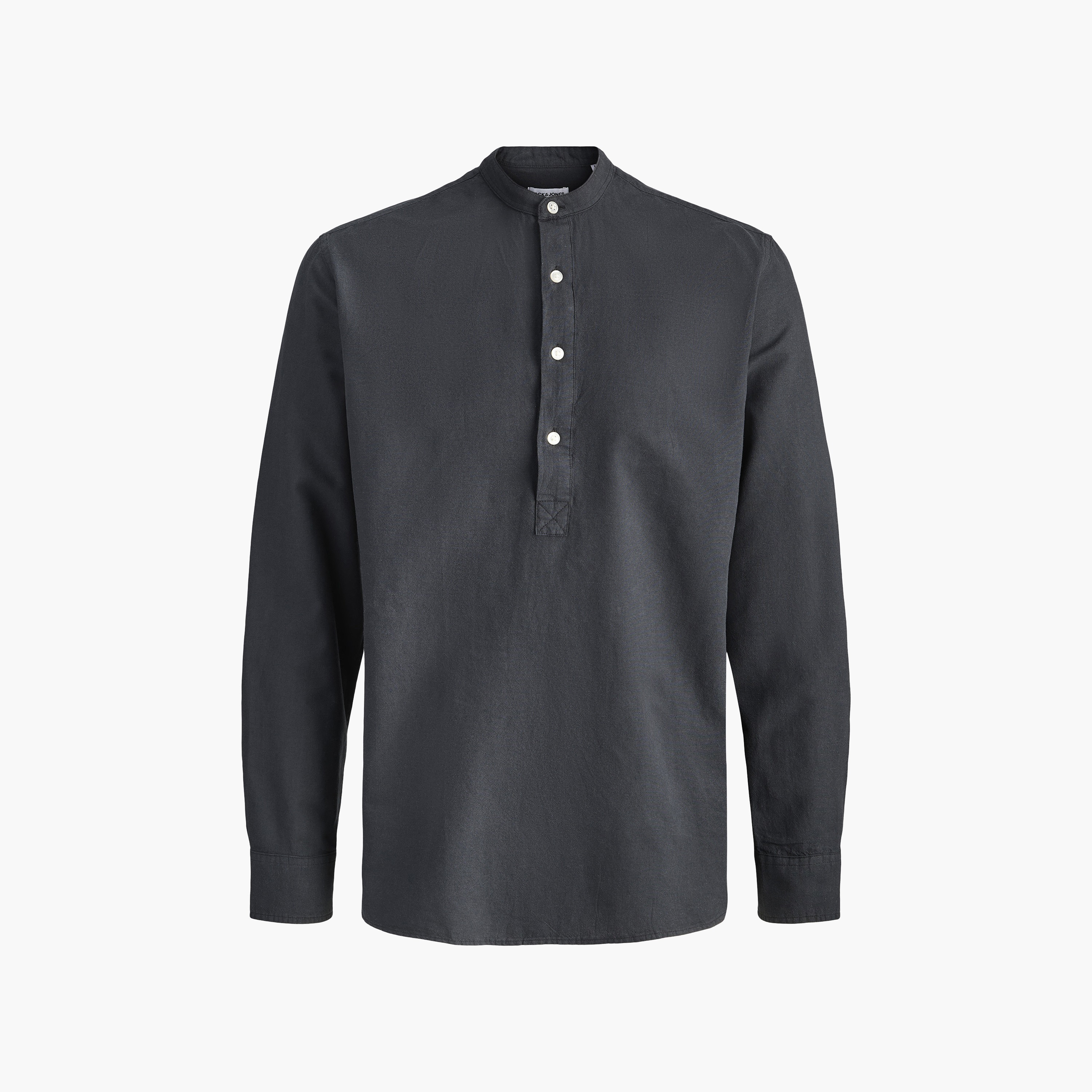 Jack & Jones Regular Fit Plain Band Collar Long Sleeves Men's Shirt-men-clothing-shirts-image-5