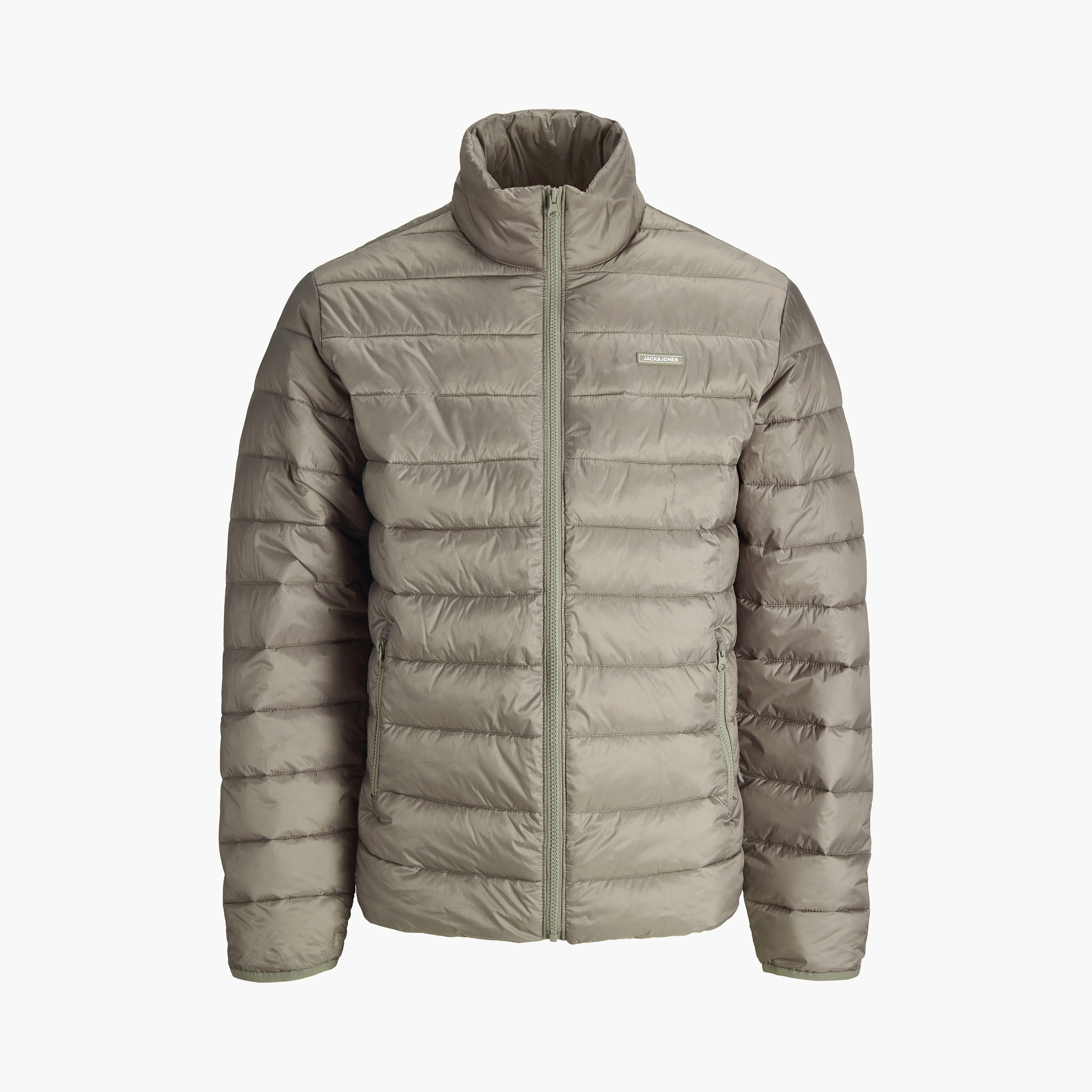 جاكيت "بافر" رجالي سادة بياقة عالية وأكمام طويلة من جاك آند جونز-men-clothing-jacketsandblazers-jackets-image-10