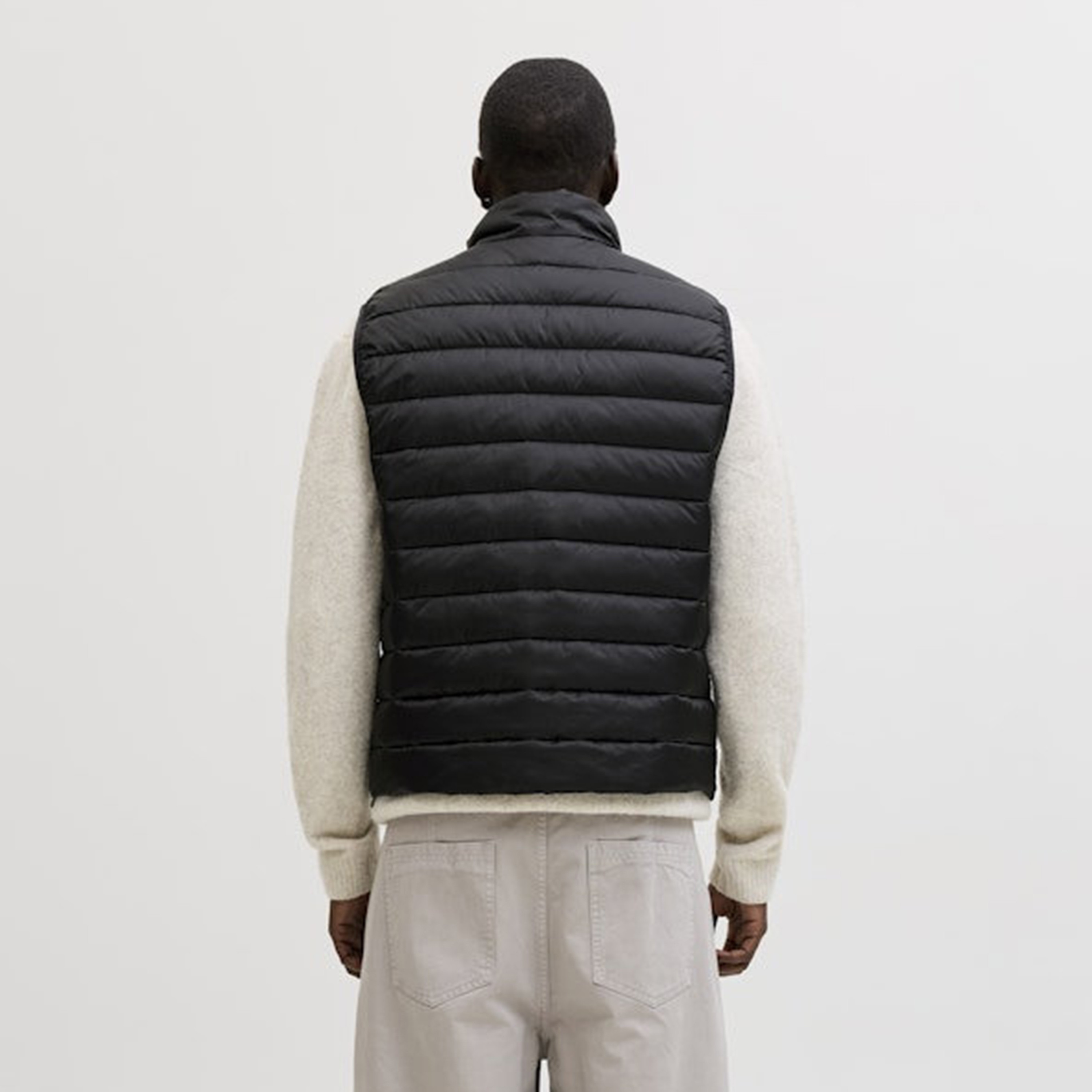Jack & Jones Plain High Stand-Up Collar Sleeveless Puffer Men's Gilet-men-clothing-jacketsandblazers-jackets-image-5