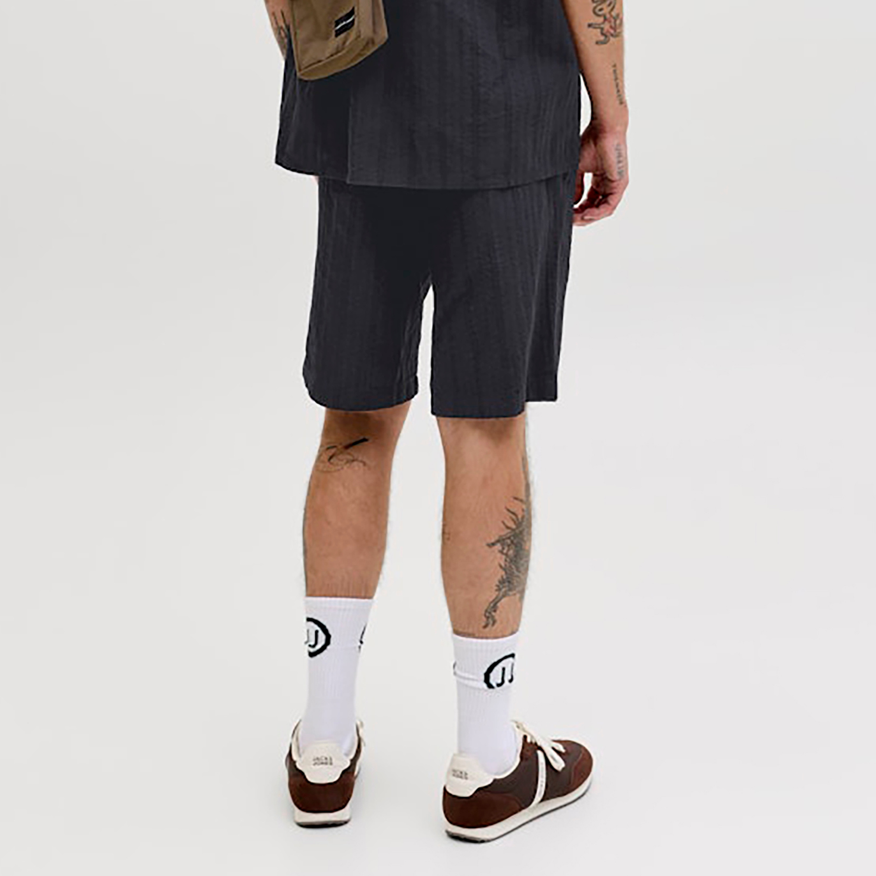 Jack & Jones Plain Mid-Rise Elasticated Drawstring Waist Men's Shorts-men-clothing-bottoms-shorts-image-4