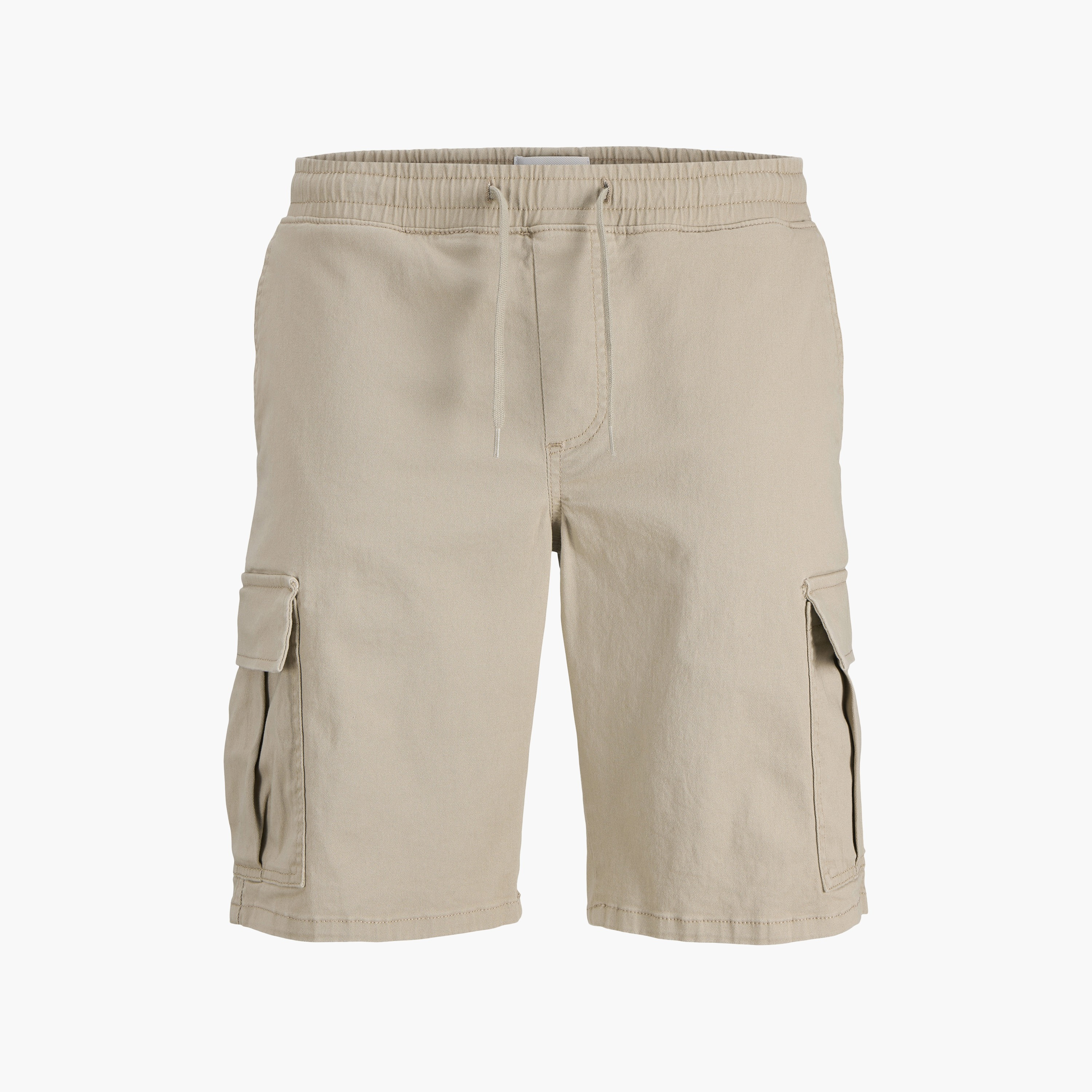 شورت "كارغو" سادة بخصر متوسط الارتفاع ورباط سحب رجالي من جاك أند جونز-men-clothing-bottoms-shorts-image-5