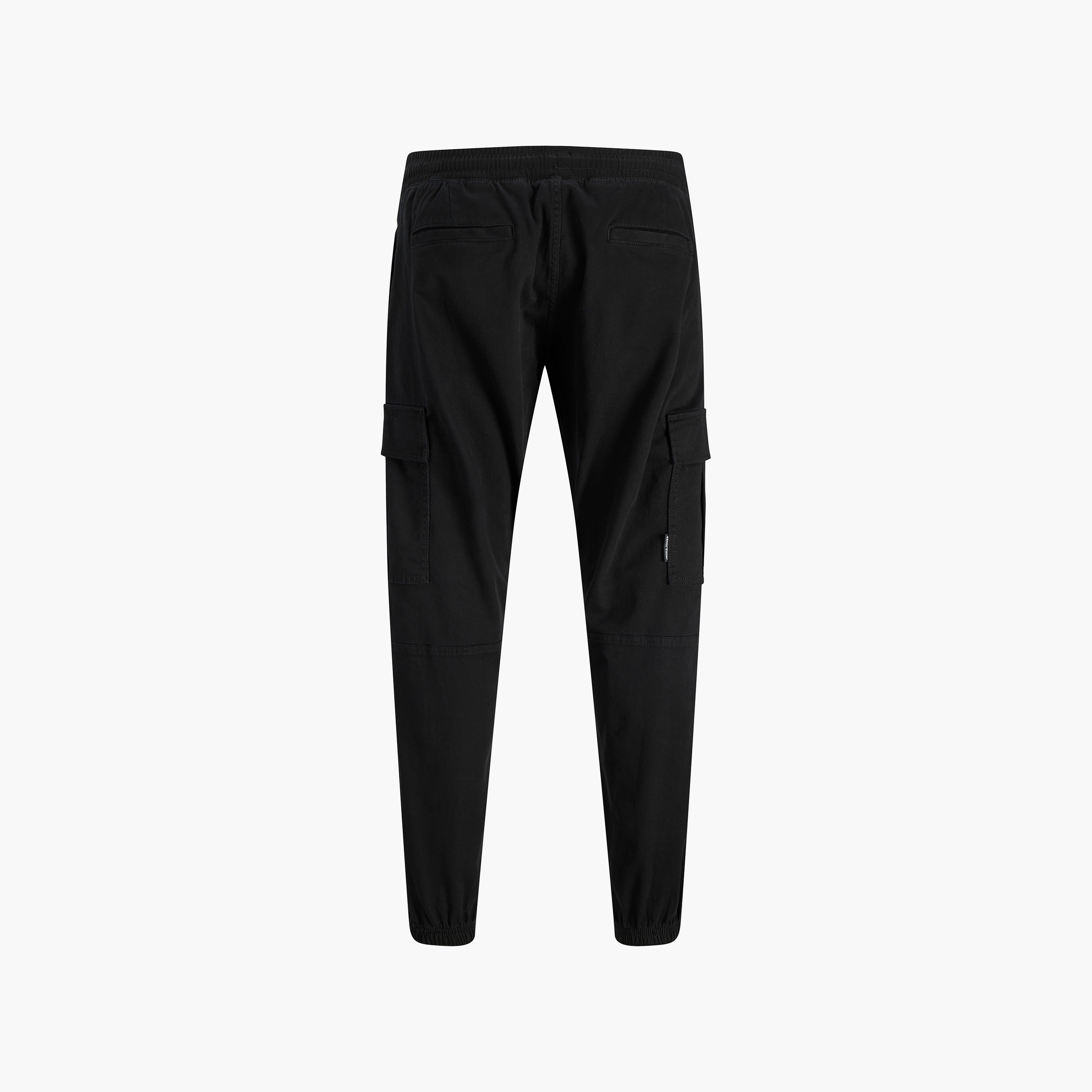 بنطلون جوجر "كارغو" رجالي سادة بخصر متوسط وأربطة من جاك آند جونز-men-clothing-bottoms-trousersandchinos-trousers-image-6