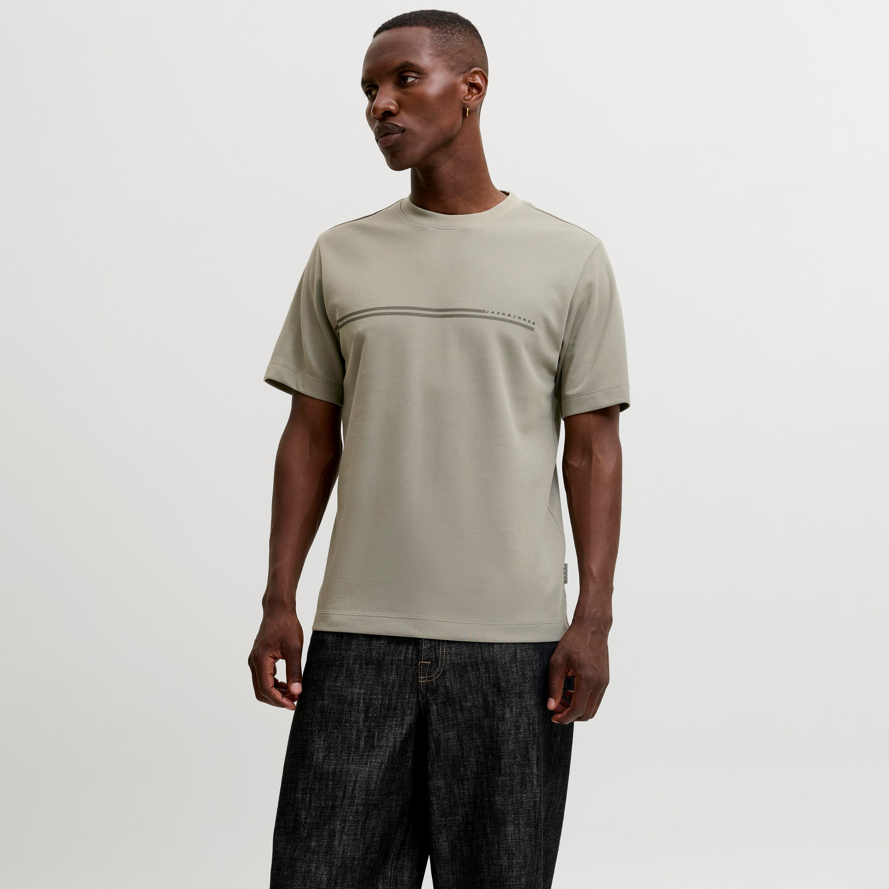 Jack & Jones Stripes Crew Neck Short Sleeves Men's T-Shirt-men-clothing-tshirtsandpolos-tshirts-image-1