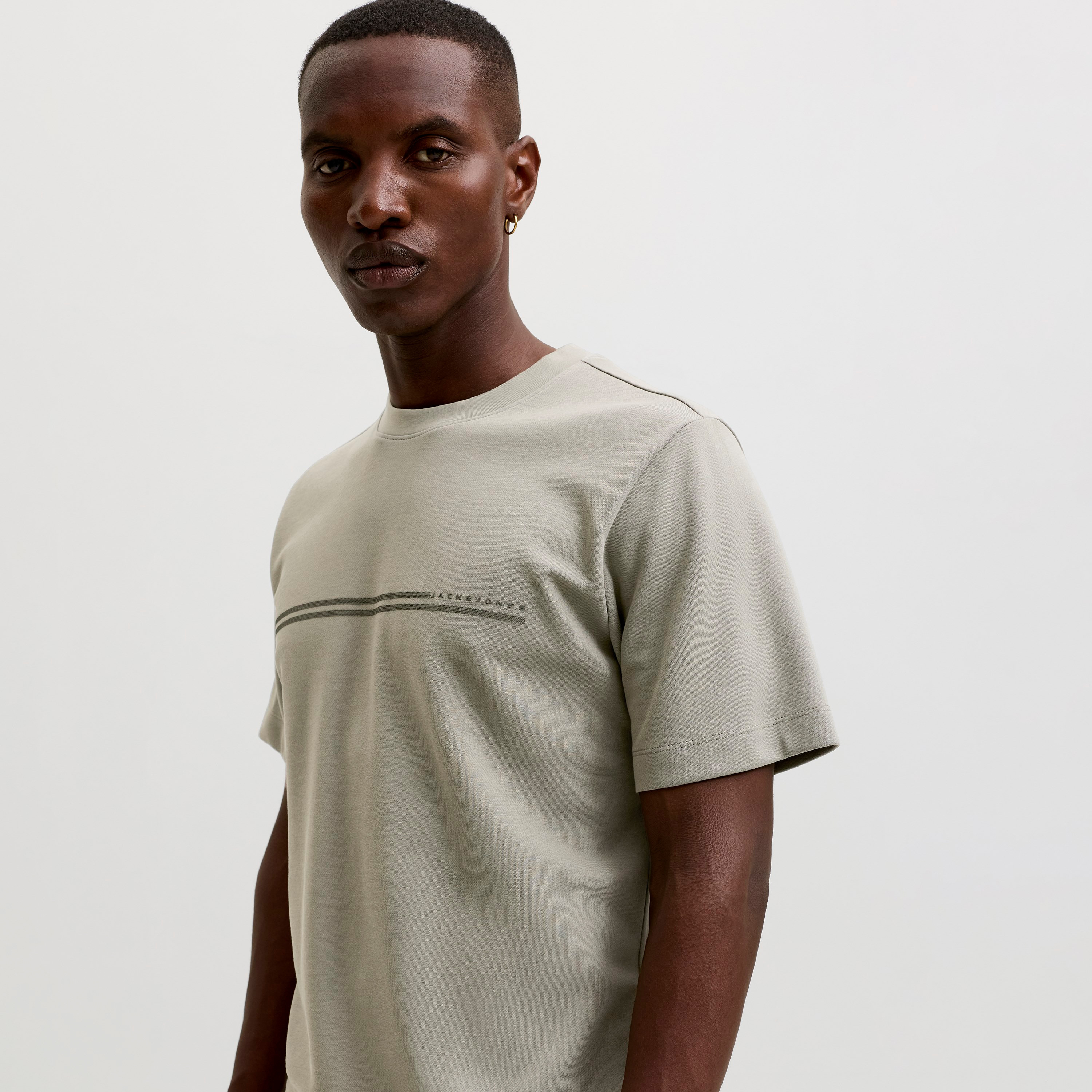 Jack & Jones Stripes Crew Neck Short Sleeves Men's T-Shirt-men-clothing-tshirtsandpolos-tshirts-image-3