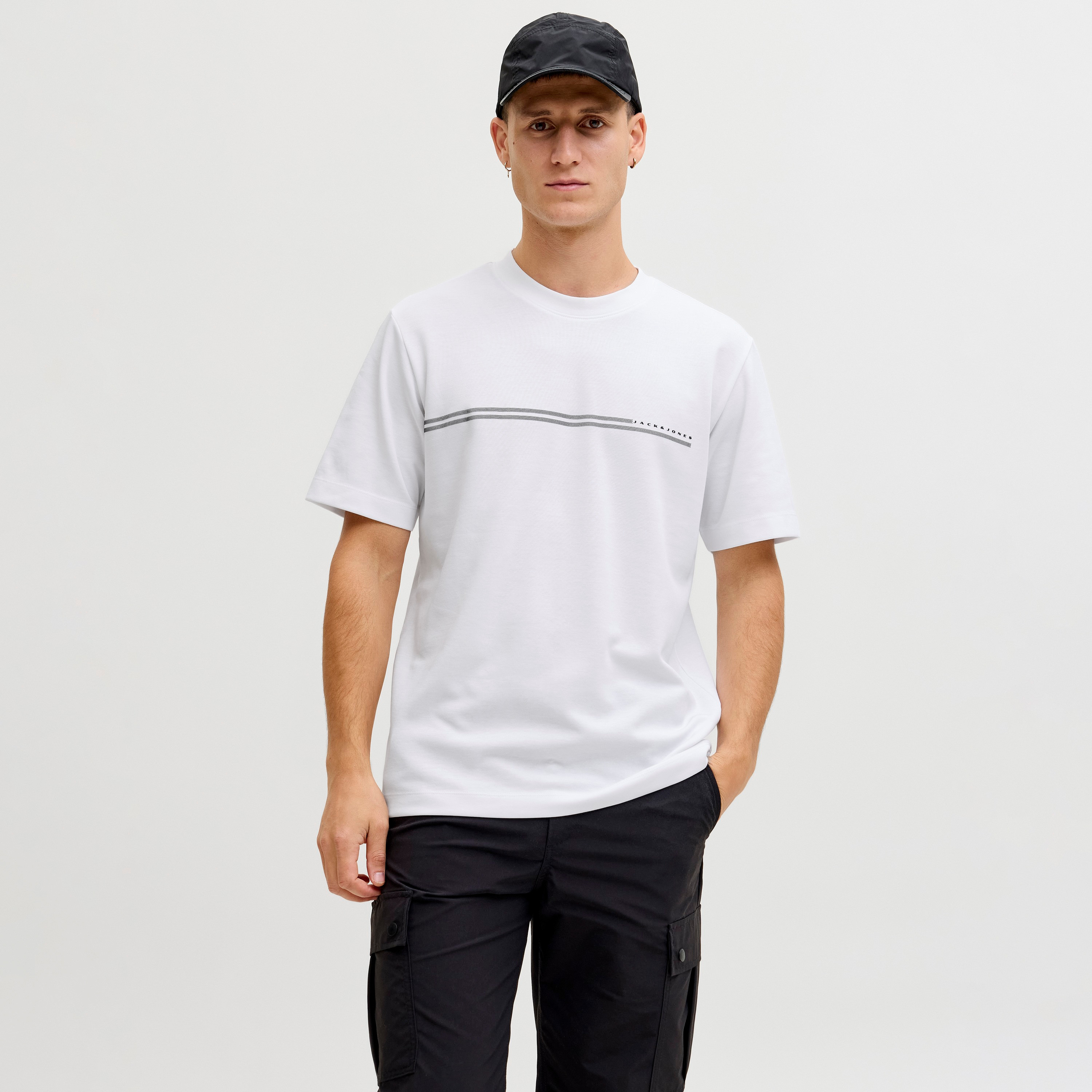 Jack & Jones Stripes Crew Neck Short Sleeves Men's T-Shirt-men-clothing-tshirtsandpolos-tshirts-image-1