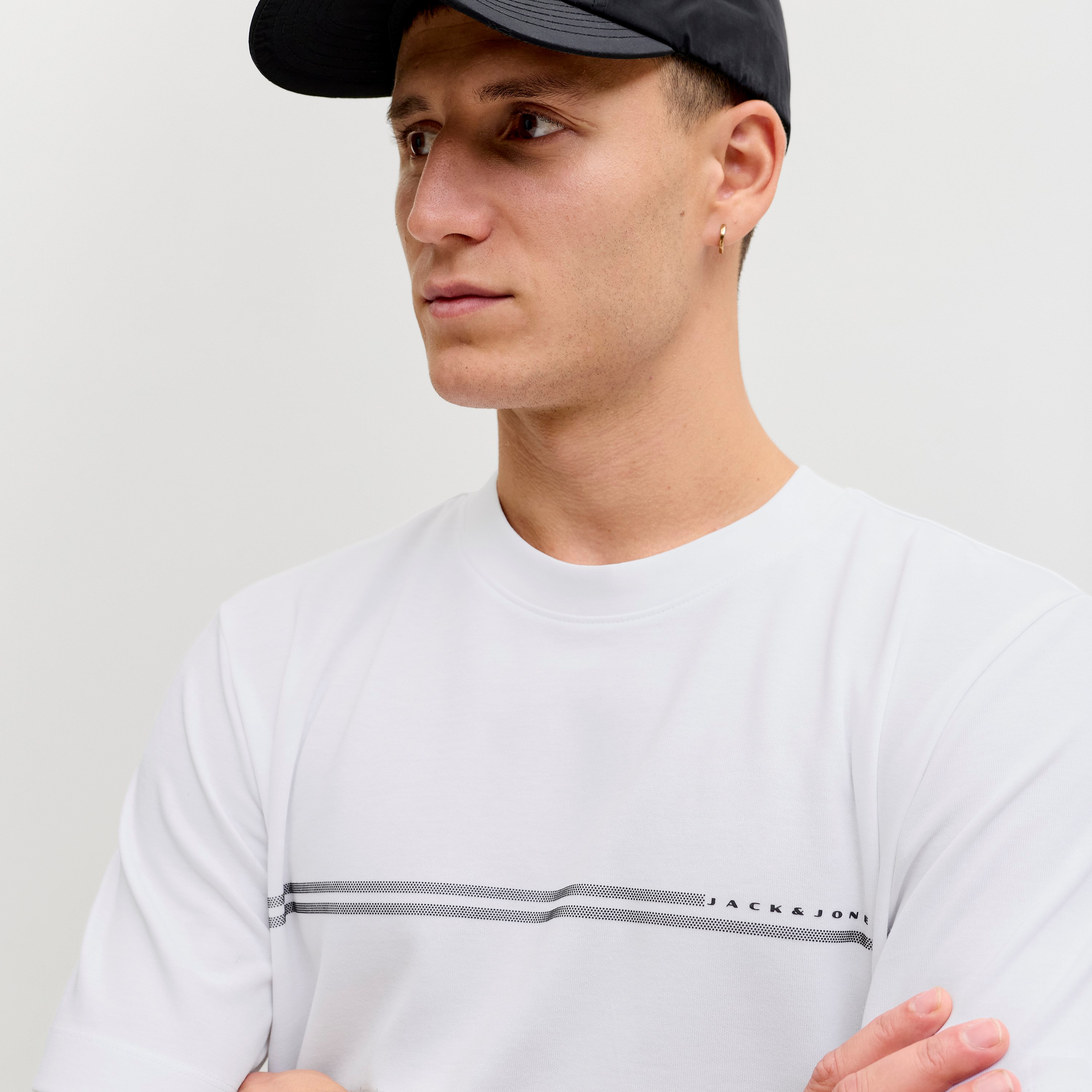 Jack & Jones Stripes Crew Neck Short Sleeves Men's T-Shirt-men-clothing-tshirtsandpolos-tshirts-image-3