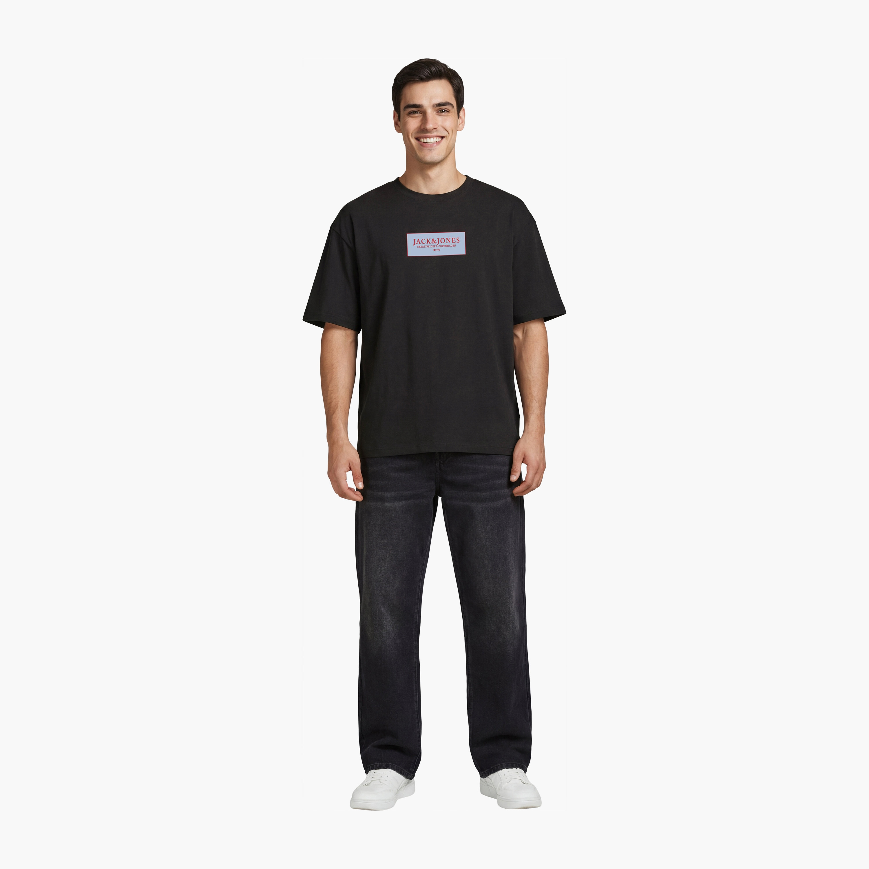 تيشيرت رجالي مطبوع برسومات بياقة دائرية وأكمام قصيرة من جاك ان جونز-men-clothing-tshirtsandpolos-tshirts-image-6