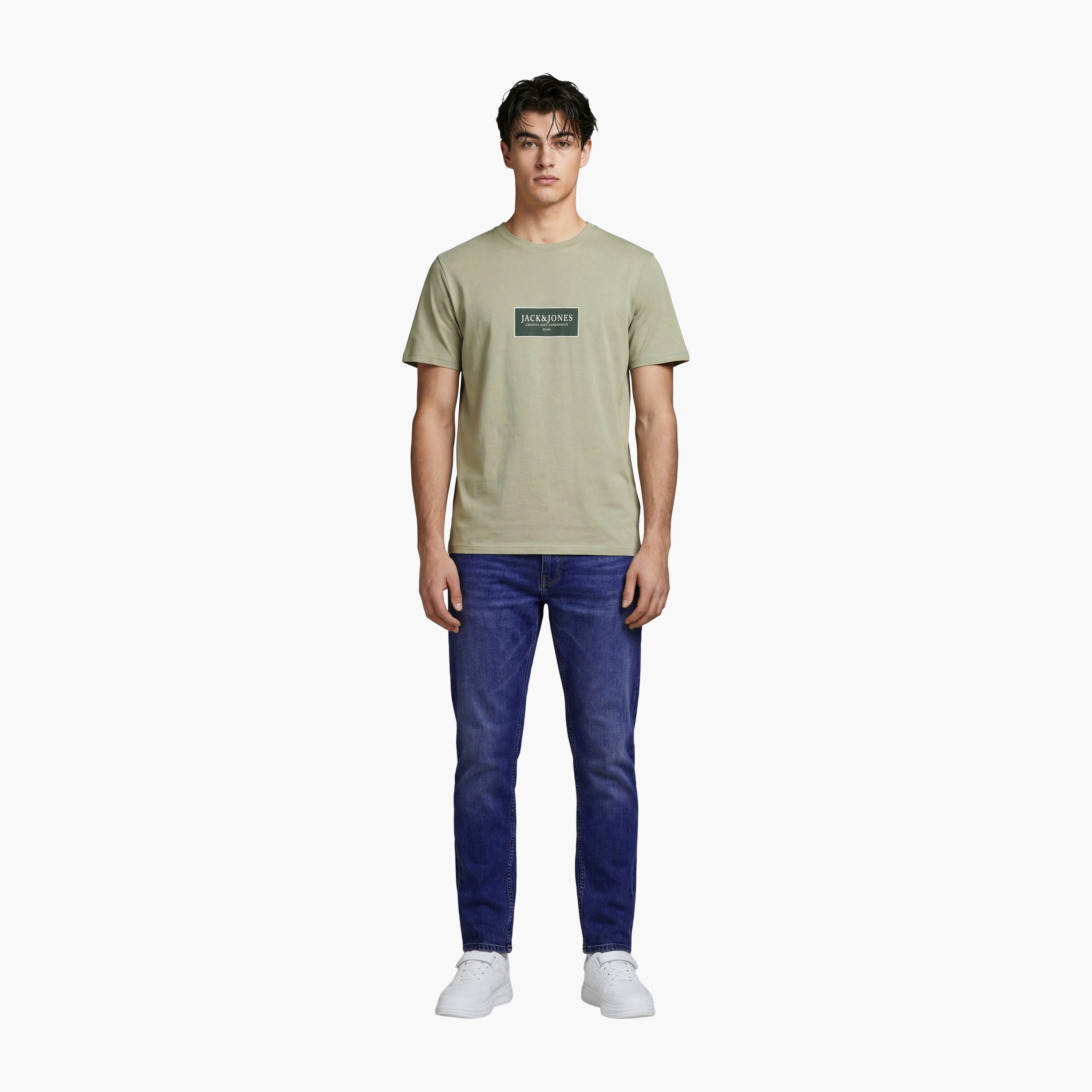 تيشيرت رجالي مطبوع برسومات بياقة دائرية وأكمام قصيرة من جاك ان جونز-men-clothing-tshirtsandpolos-tshirts-image-10