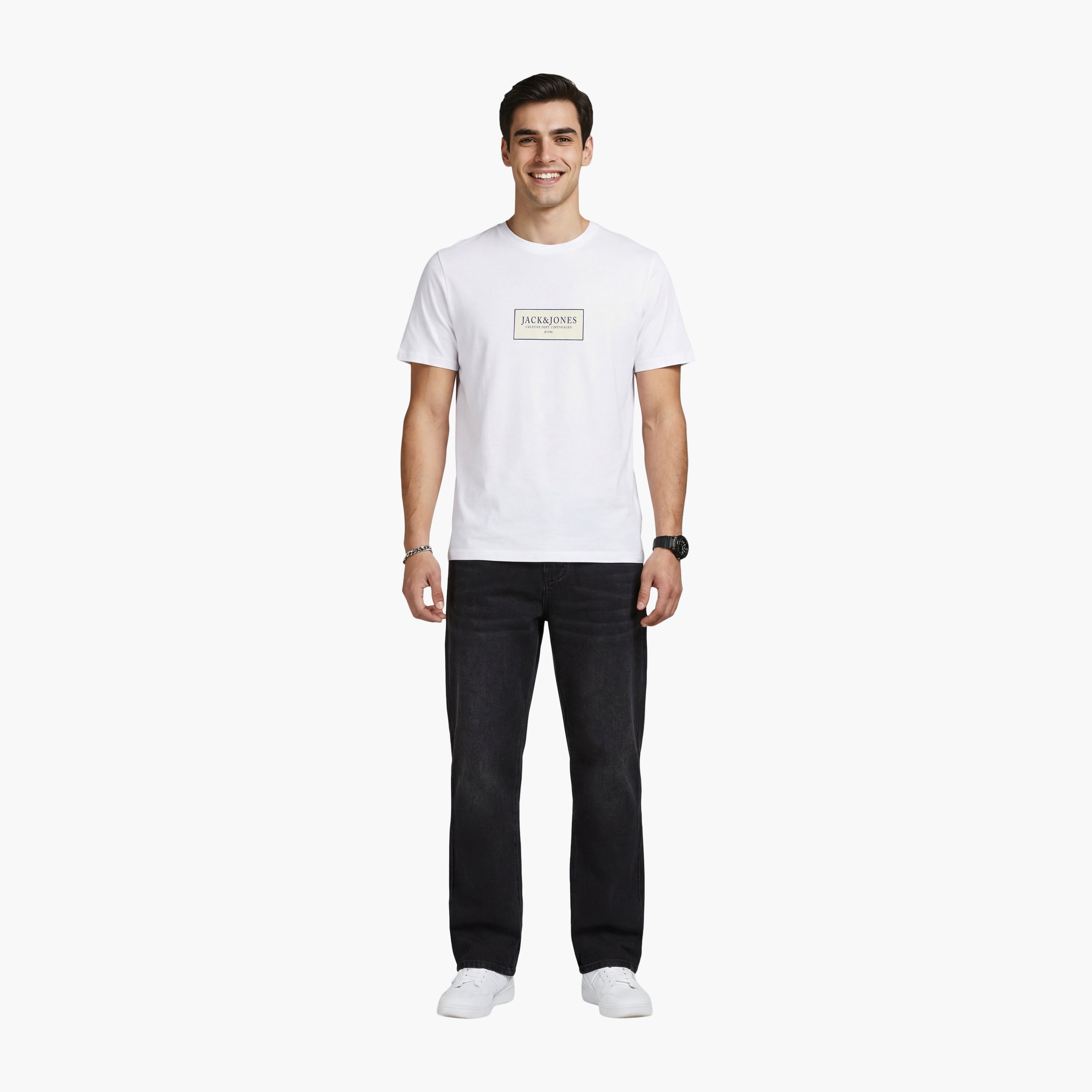 Jack & Jones Graphic Print Crew Neck Short Sleeves Men's T-Shirt-men-clothing-tshirtsandpolos-tshirts-image-2