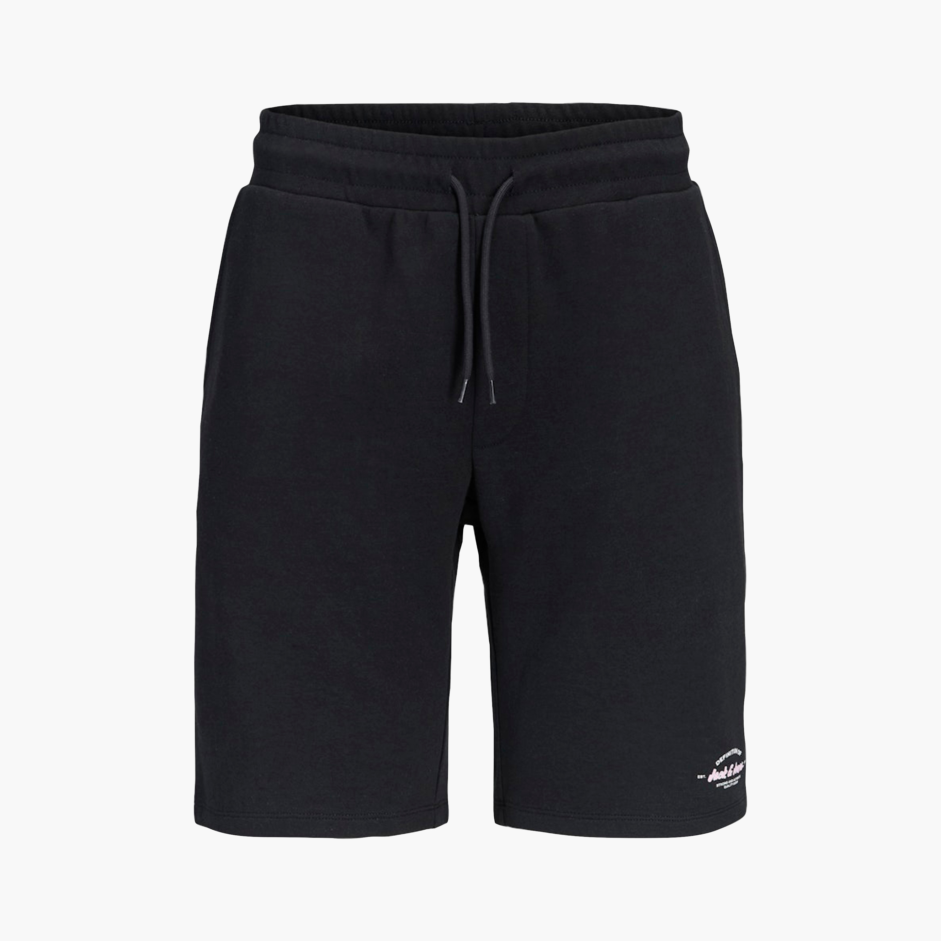 شورت رجالي سادة بخصر مطاطي برباط وقصة متوسطة الارتفاع من جاك آند جونز-men-clothing-bottoms-shorts-image-7