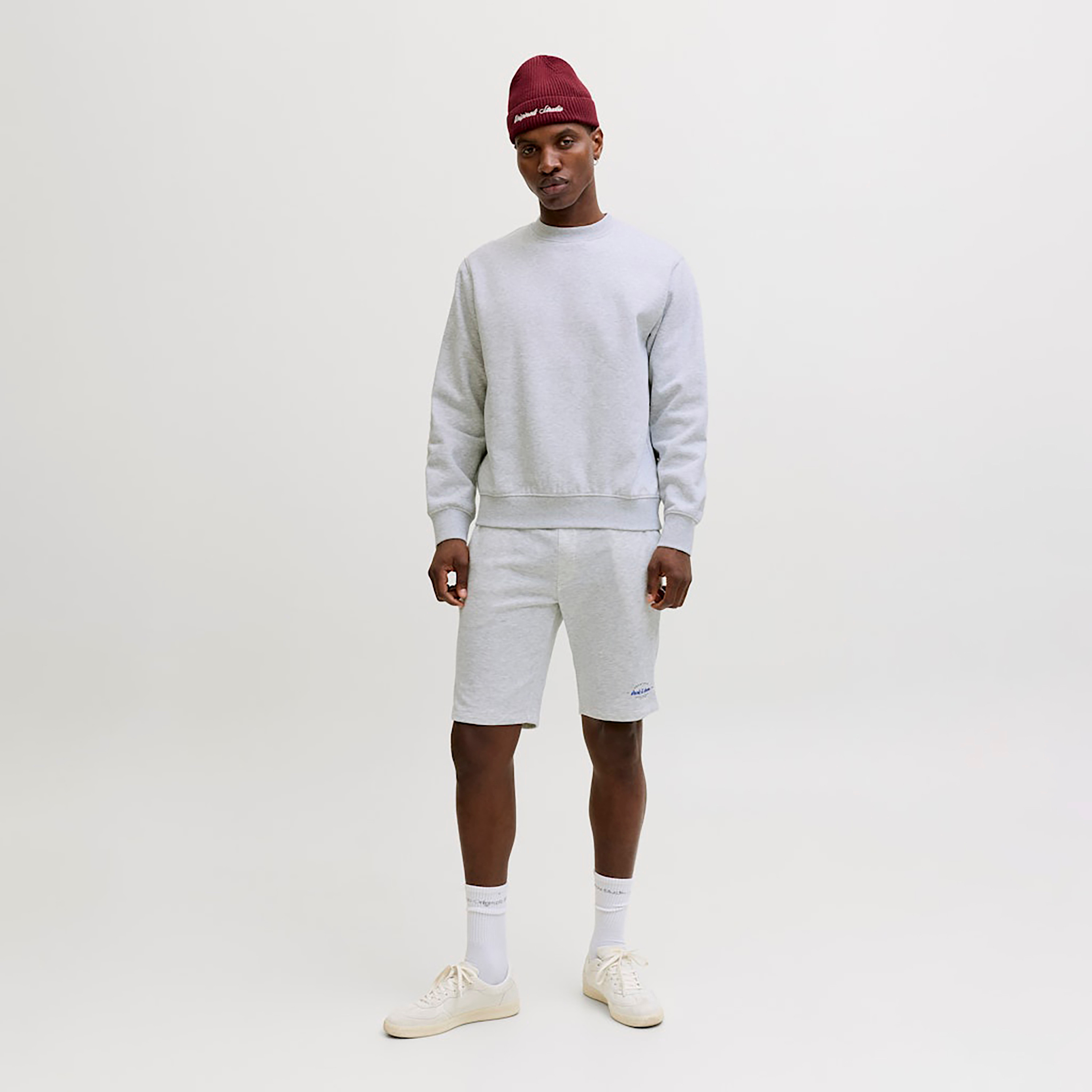 Jack & Jones Plain Mid-Rise Elasticated Drawstring Waist Men's Shorts-men-clothing-bottoms-shorts-image-2