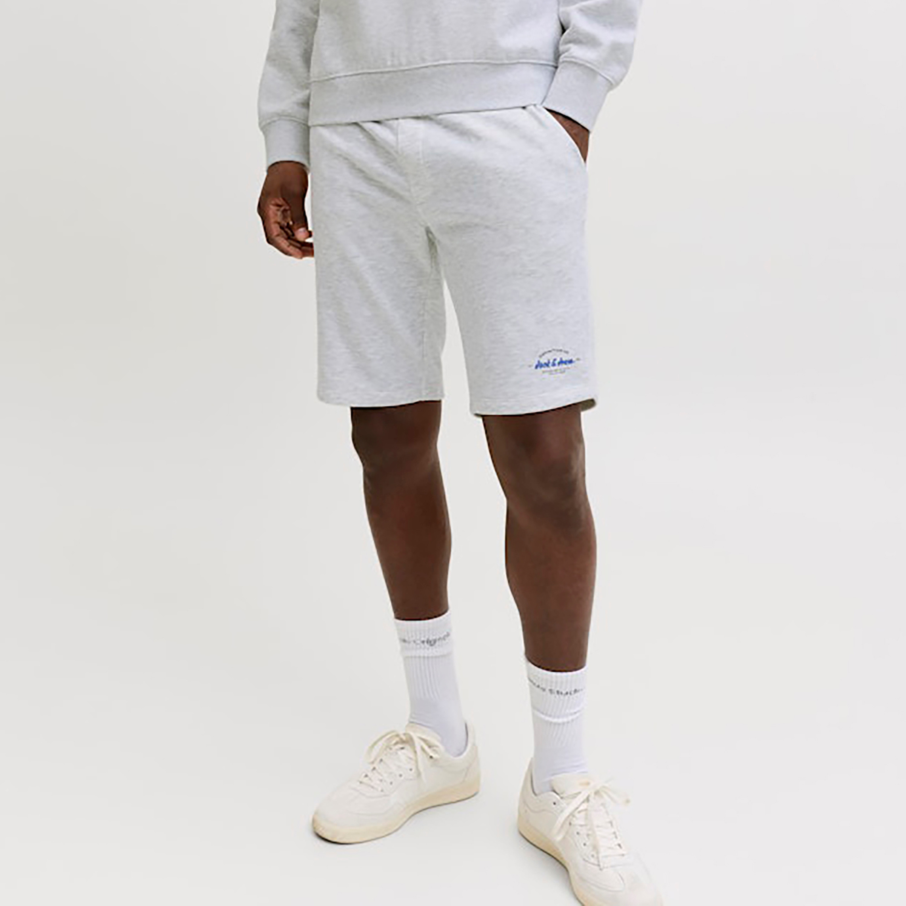 Jack & Jones Plain Mid-Rise Elasticated Drawstring Waist Men's Shorts-men-clothing-bottoms-shorts-image-5