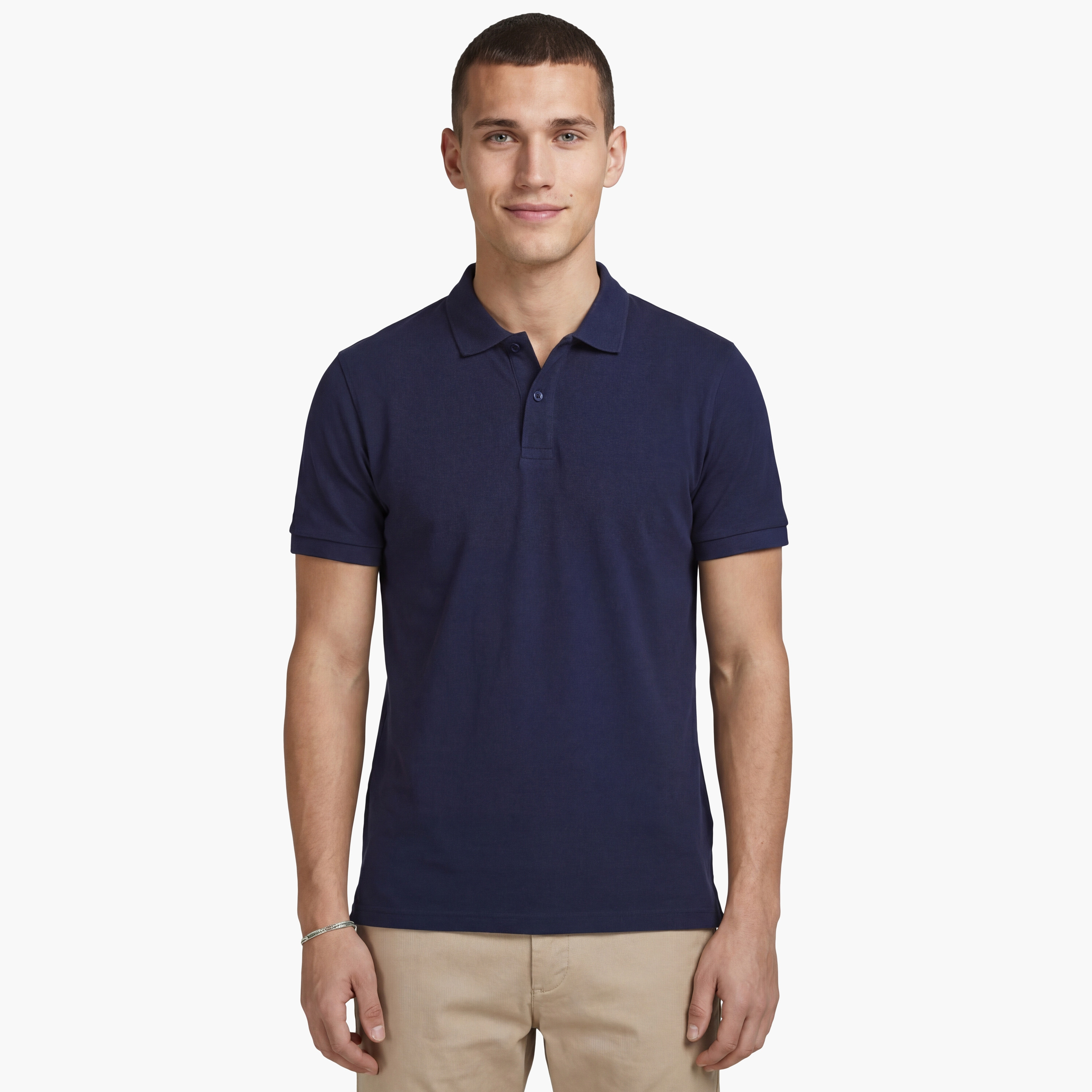 Jack & Jones Plain Short Sleeves Men's Polo T-Shirt-men-clothing-tshirtsandpolos-polos-image-1