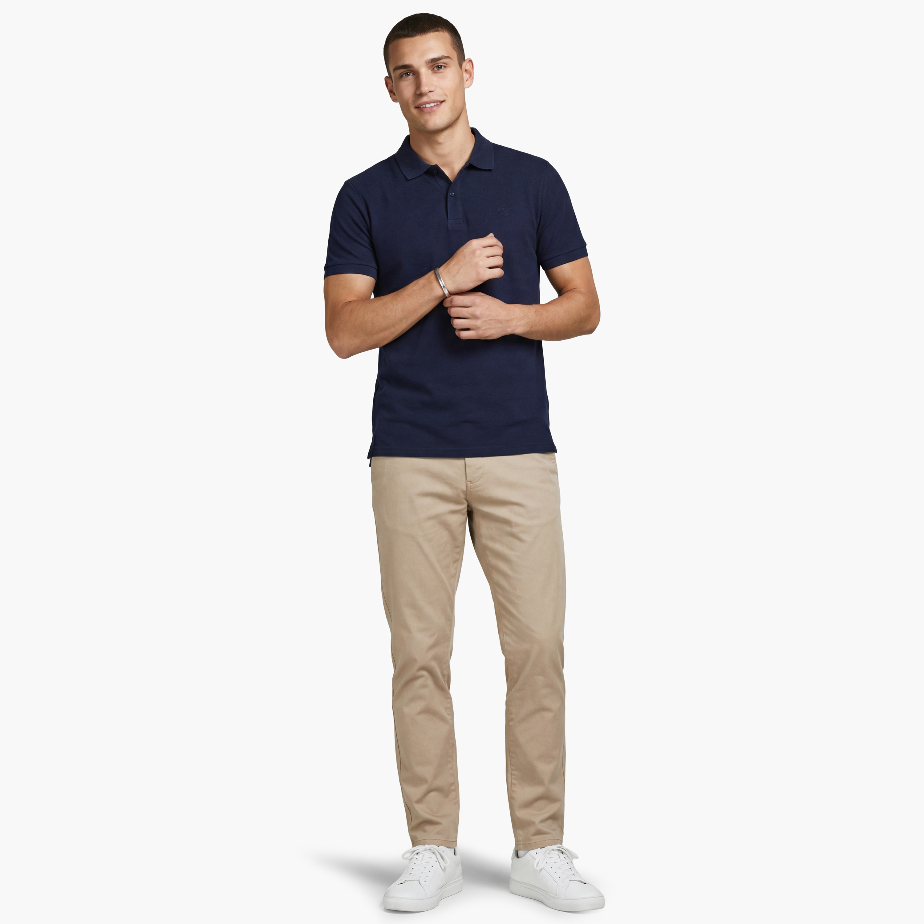 تيشيرت بولو رجالي سادة بأكمام قصيرة من جاك آند جونز-men-clothing-tshirtsandpolos-polos-image-6