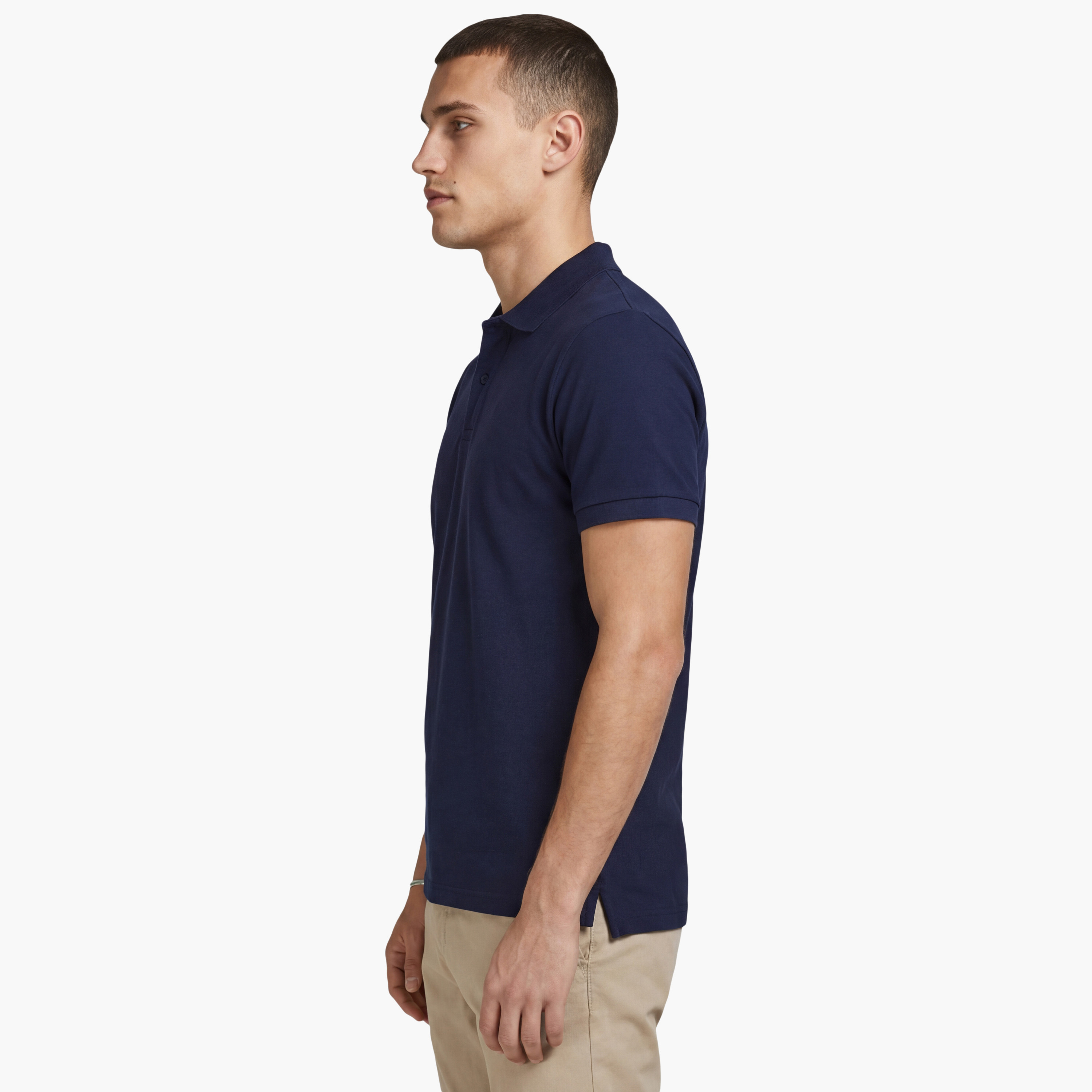 تيشيرت بولو رجالي سادة بأكمام قصيرة من جاك آند جونز-men-clothing-tshirtsandpolos-polos-image-7