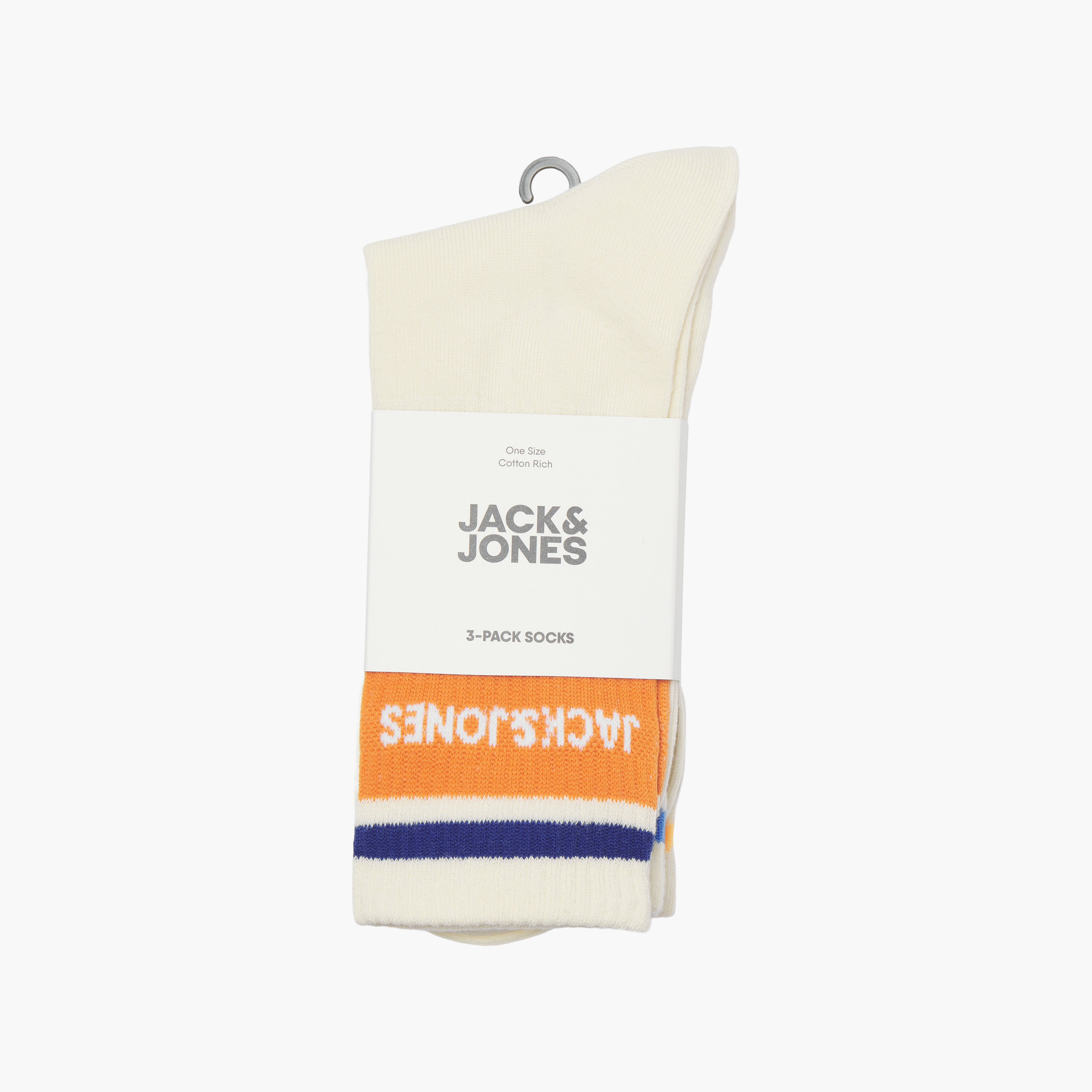 طقم جوارب قطنية مخططة رجالي من جاك آند جونز | 12293243 - 3 قطع-men-socks-image-6