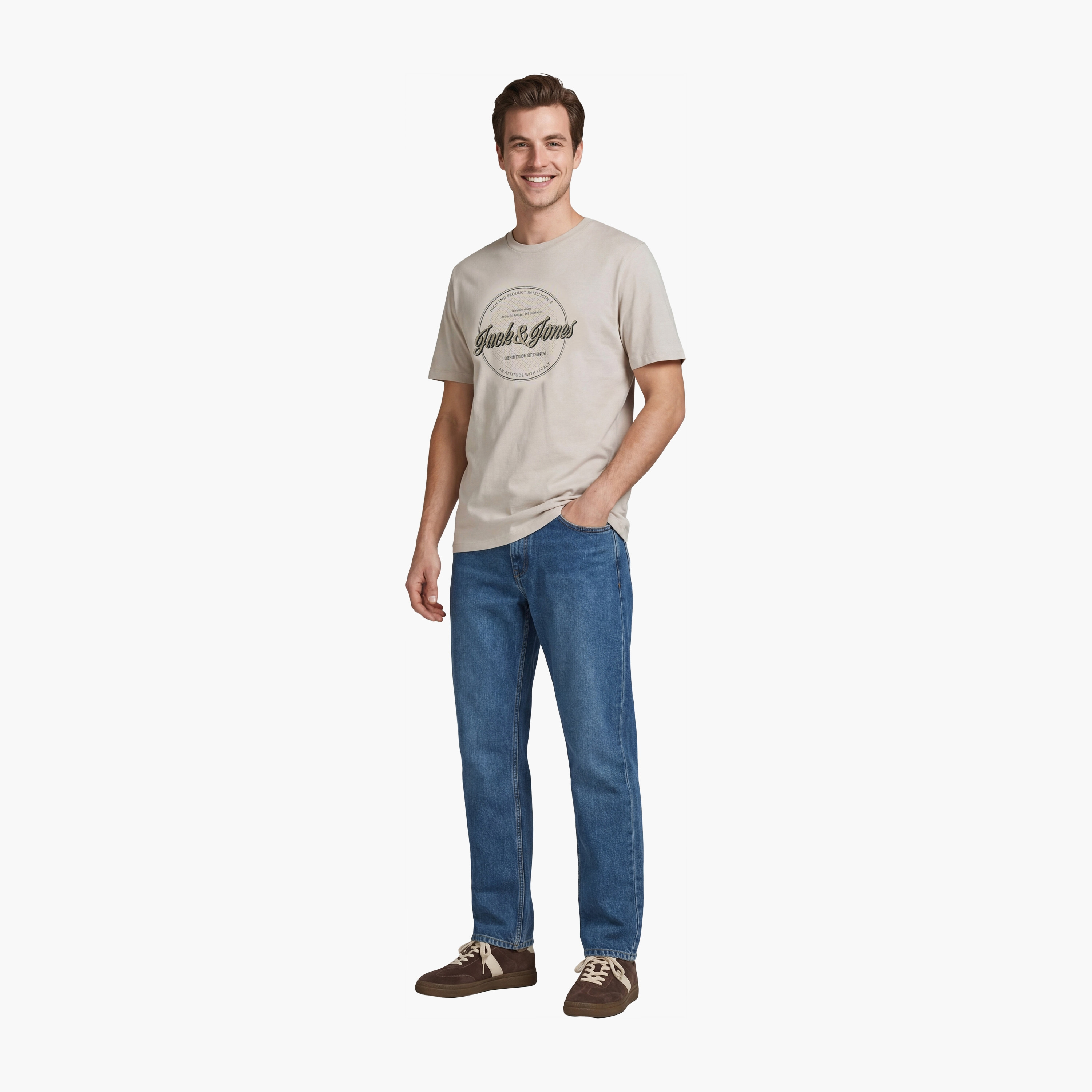 تي شيرت رجالي بلس بطبعة جرافيكية ورقبة دائرية وأكمام قصيرة من جاك آند جونز-men-clothing-tshirtsandpolos-tshirts-image-2
