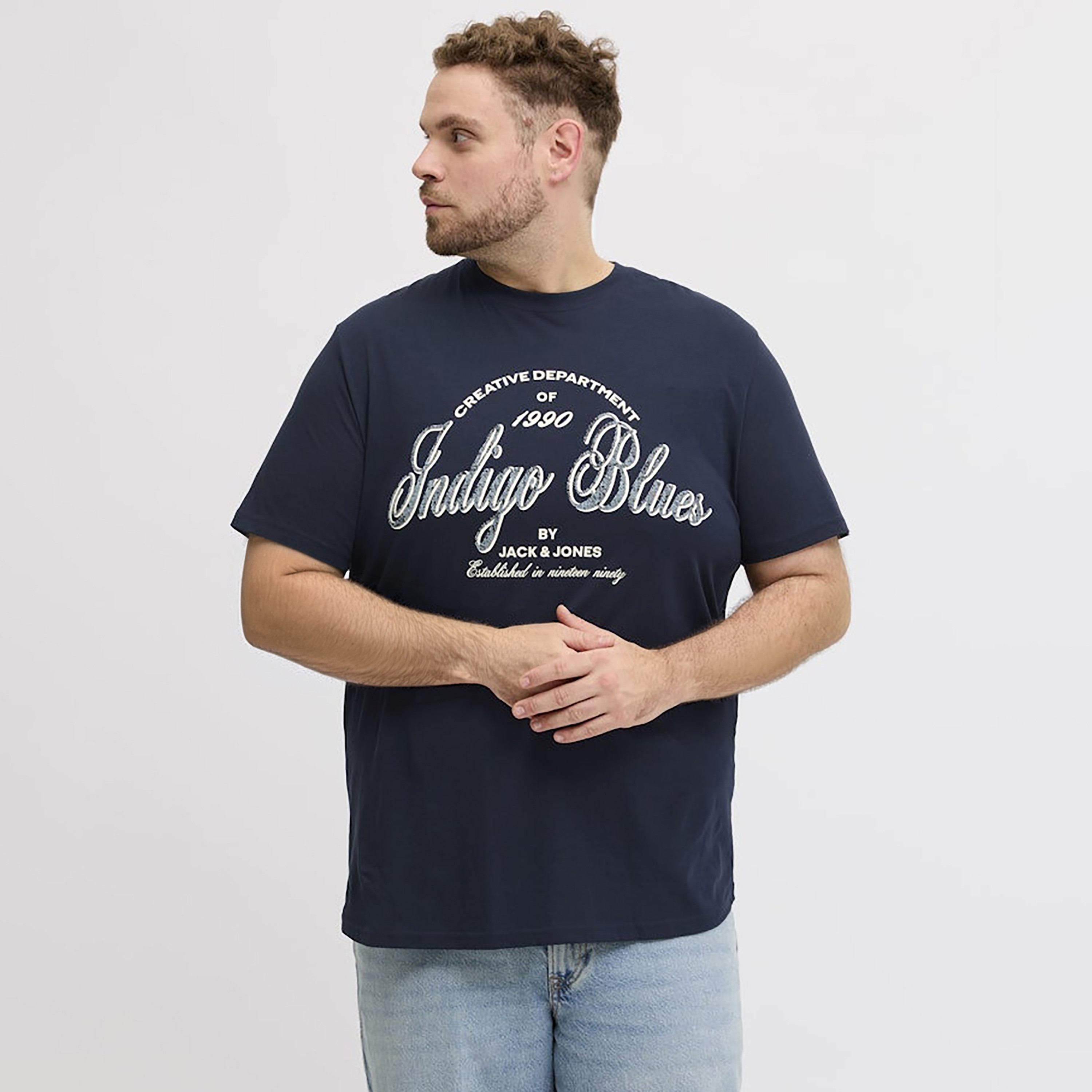 Jack & Jones Plus Size Printed Crew Neck Short Sleeves Men's T-Shirt-men-clothing-tshirtsandpolos-tshirts-image-1