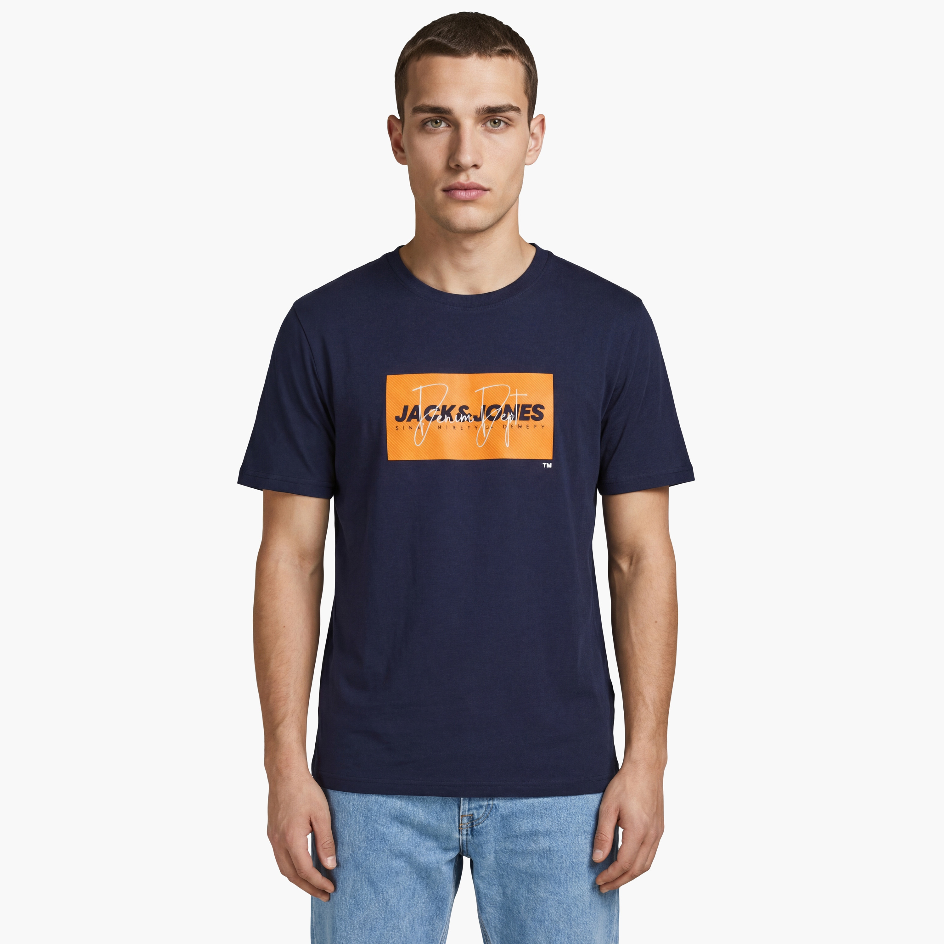 Jack & Jones Plus Size Printed Crew Neck Short Sleeves Men's T-Shirt-men-clothing-tshirtsandpolos-tshirts-image-1