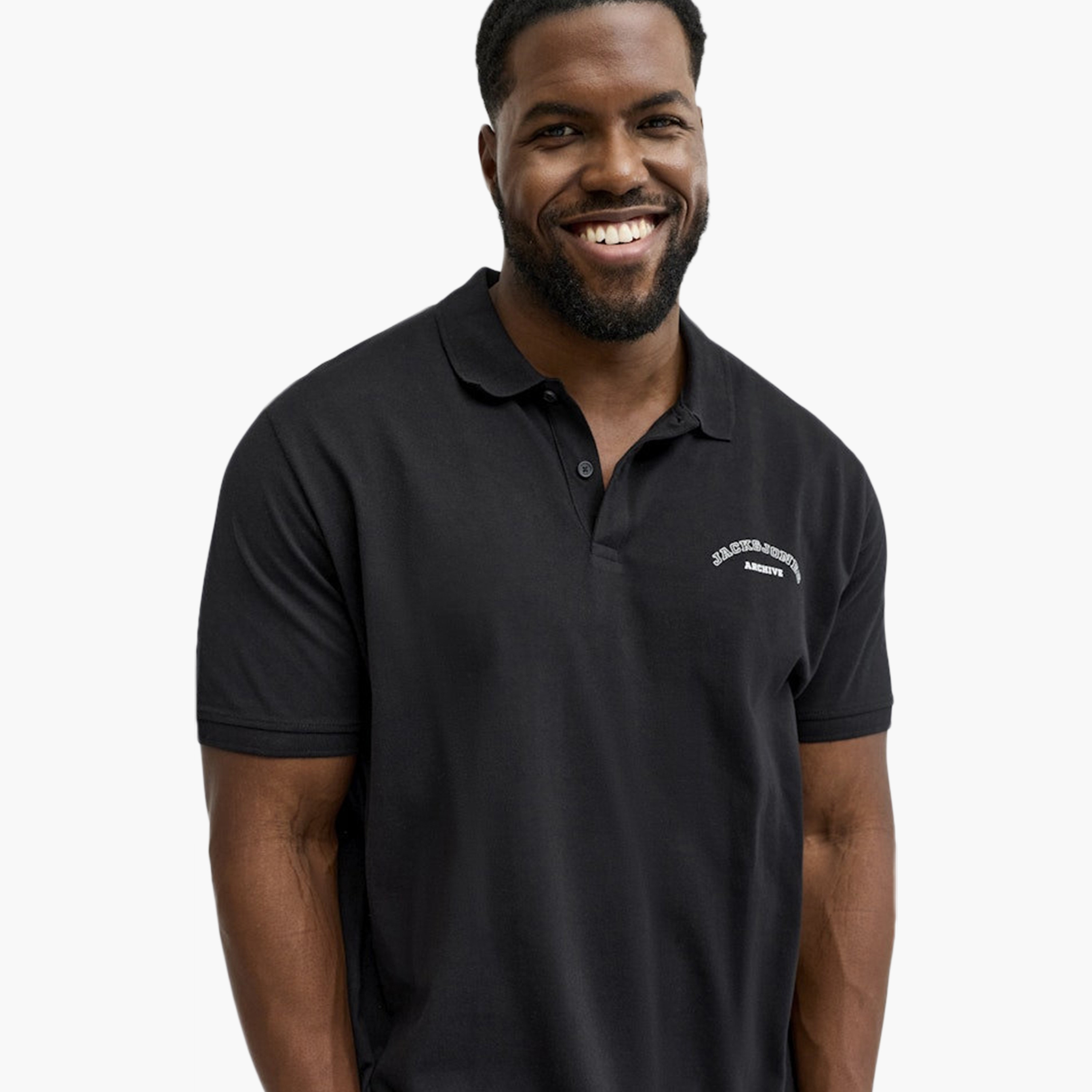 تي شيرت بولو رجالي بلس بأكمام قصيرة وياقة من جاك آند جونز-men-clothing-tshirtsandpolos-polos-image-3