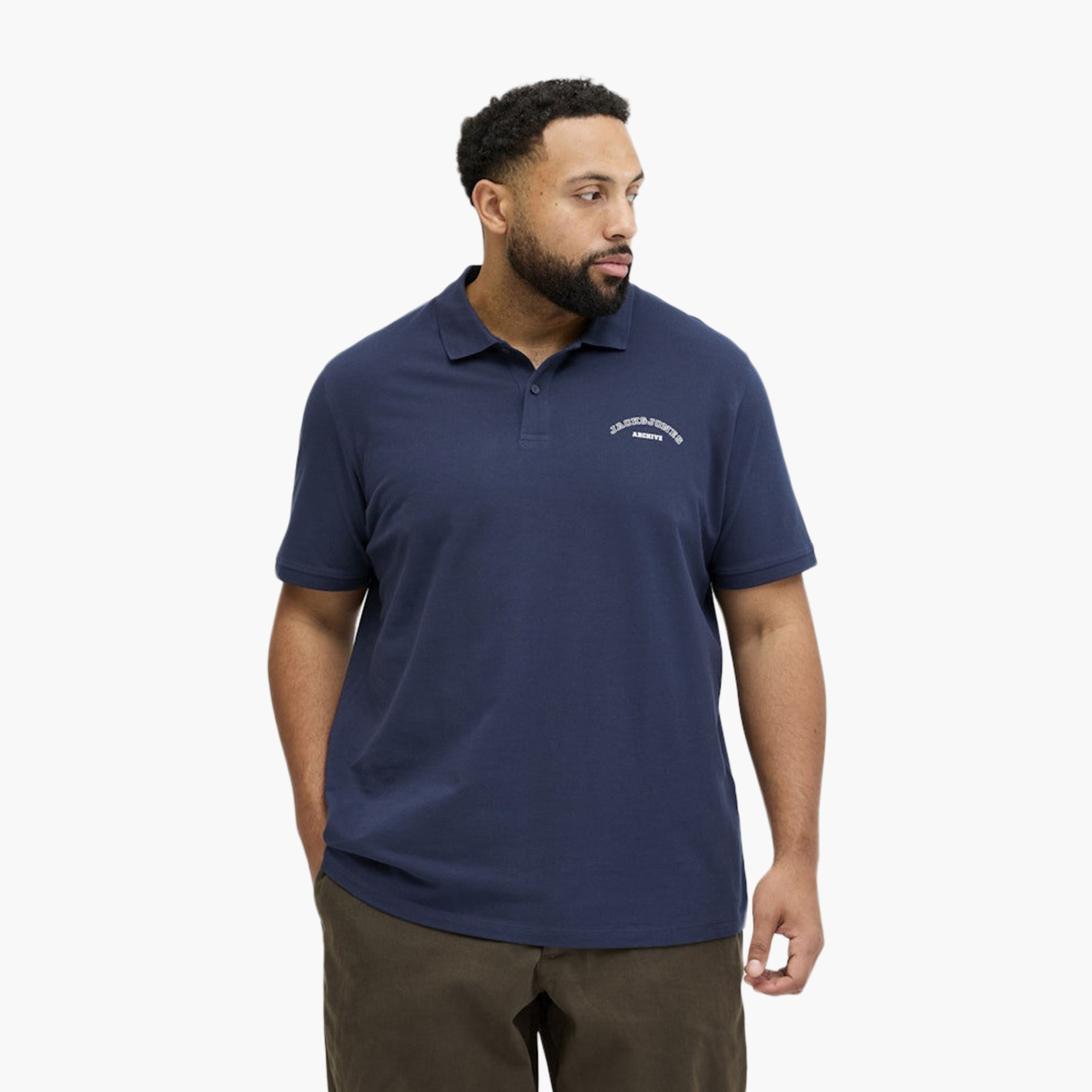 تي شيرت بولو رجالي بلس بأكمام قصيرة وياقة من جاك آند جونز-men-clothing-tshirtsandpolos-polos-image-16