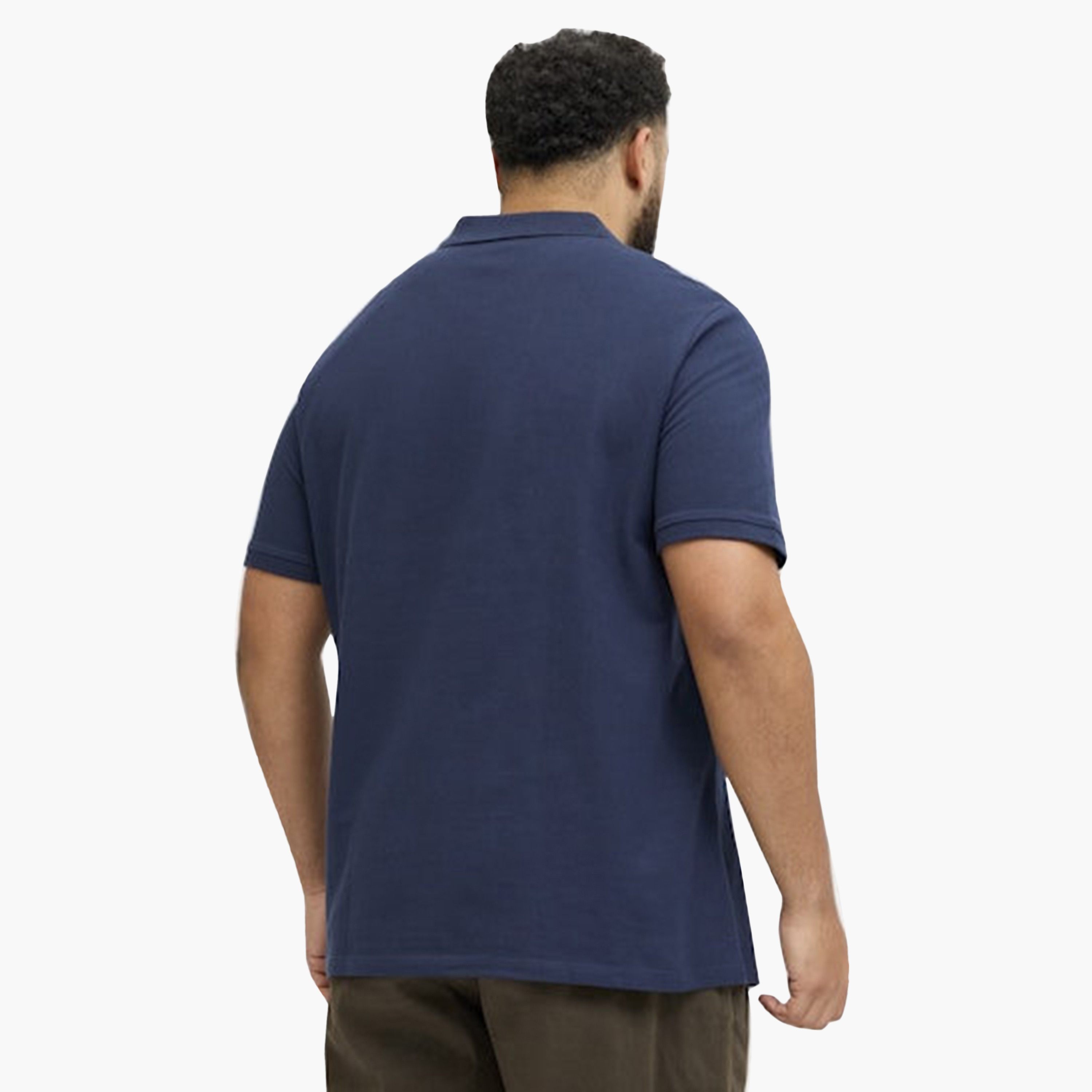 Jack & Jones Plus Size Plain Collared Short Sleeves Men's Polo T-Shirt-men-clothing-tshirtsandpolos-polos-image-4