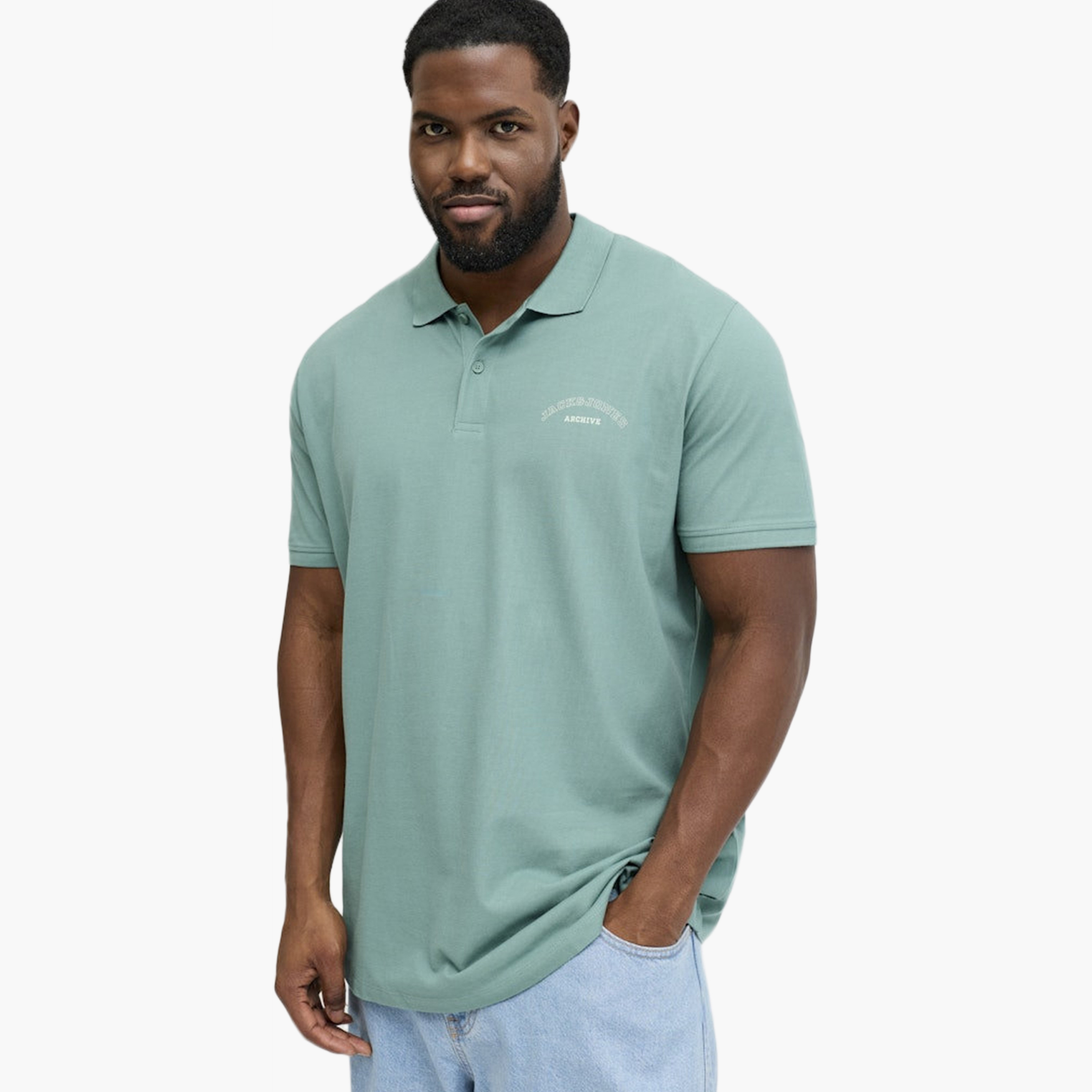 تي شيرت بولو رجالي بلس بأكمام قصيرة وياقة من جاك آند جونز-men-clothing-tshirtsandpolos-polos-image-10