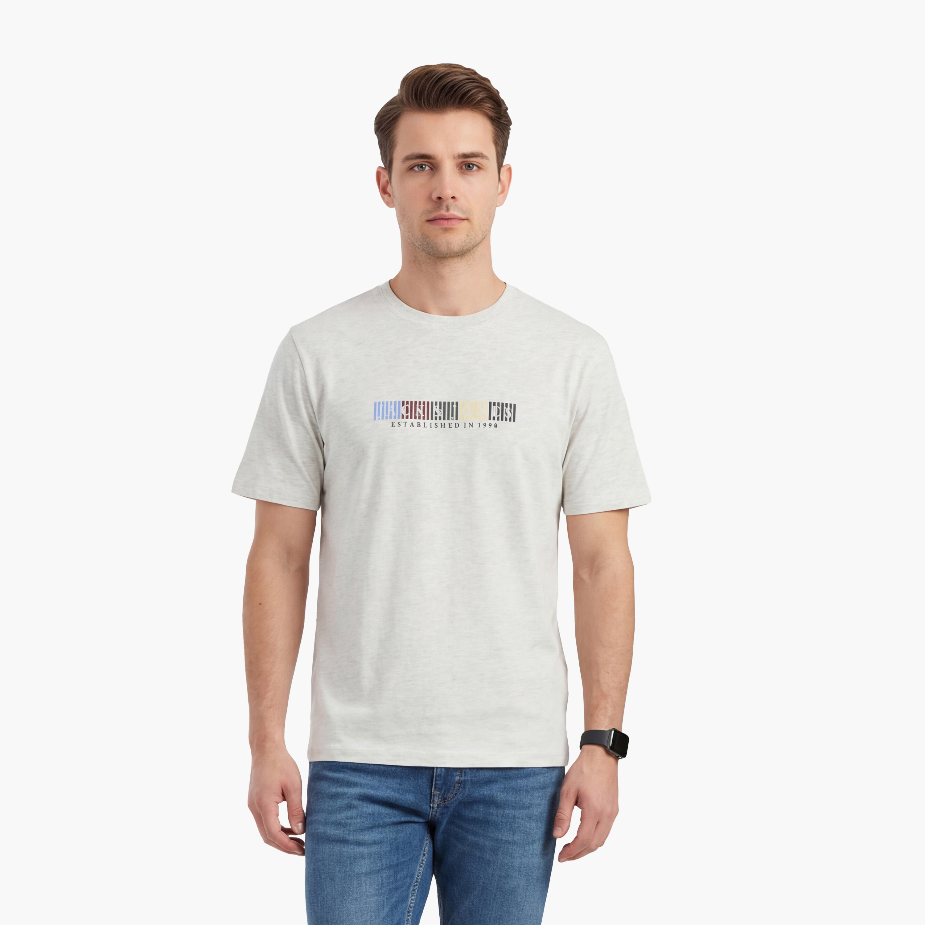 Jack & Jones Logo Printed Crew Neck Short Sleeves Men's T-Shirt-men-clothing-tshirtsandpolos-tshirts-image-1