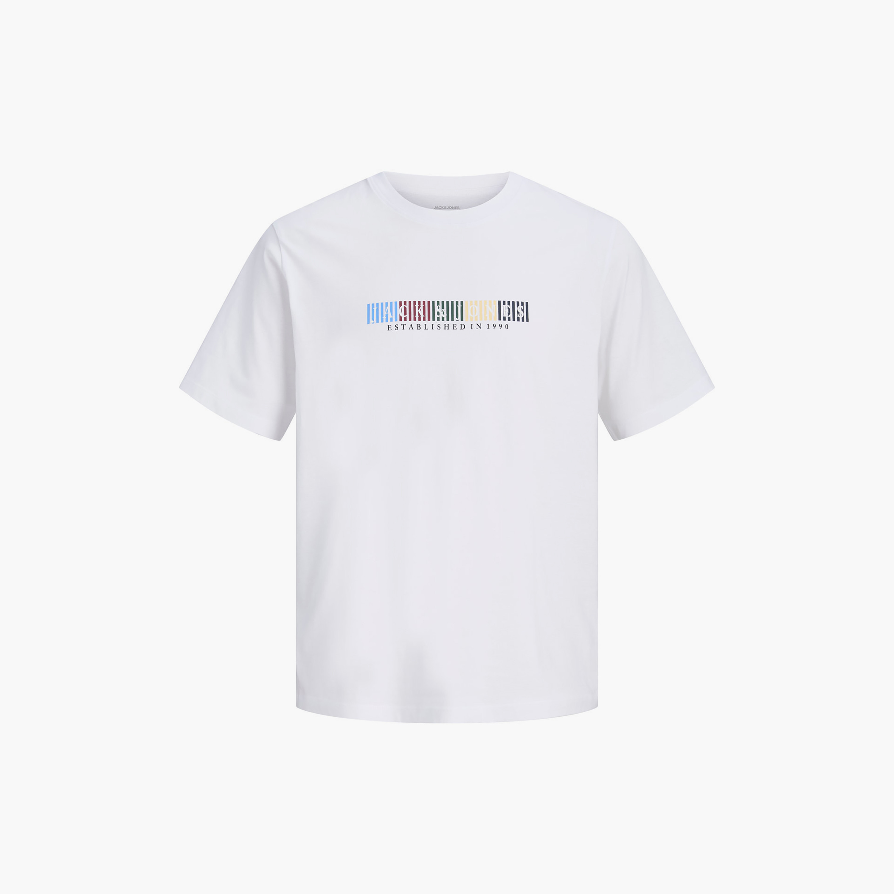 تيشيرت رجالي مطبوع بشعار الماركة بفتحة رقبة مستديرة وأكمام قصيرة من جاك آند جونز-men-clothing-tshirtsandpolos-tshirts-image-19