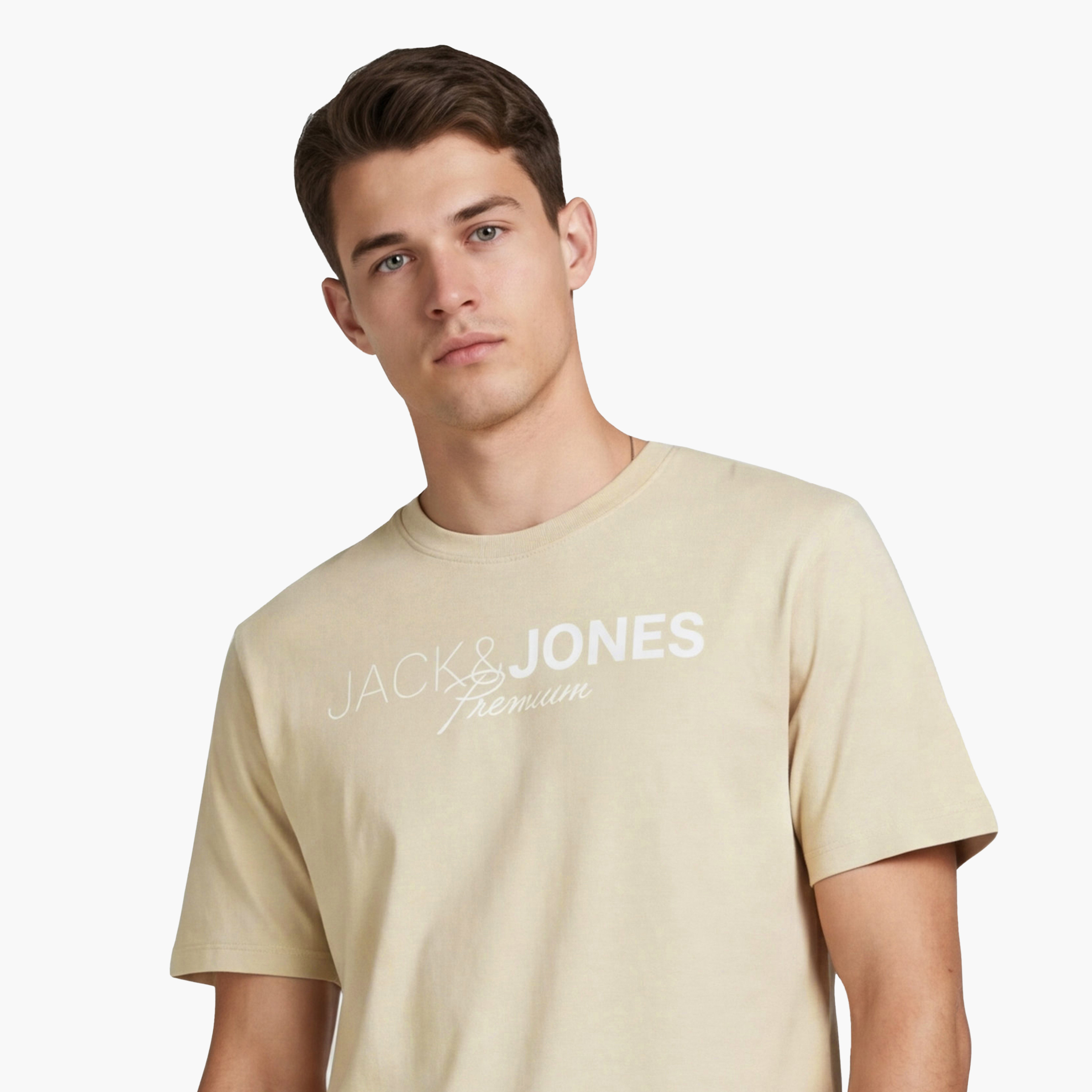 تي شيرت رجالي بأكمام قصيرة وياقة دائرية وطبعة شعار من جاك آند جونز-men-clothing-tshirtsandpolos-tshirts-image-19