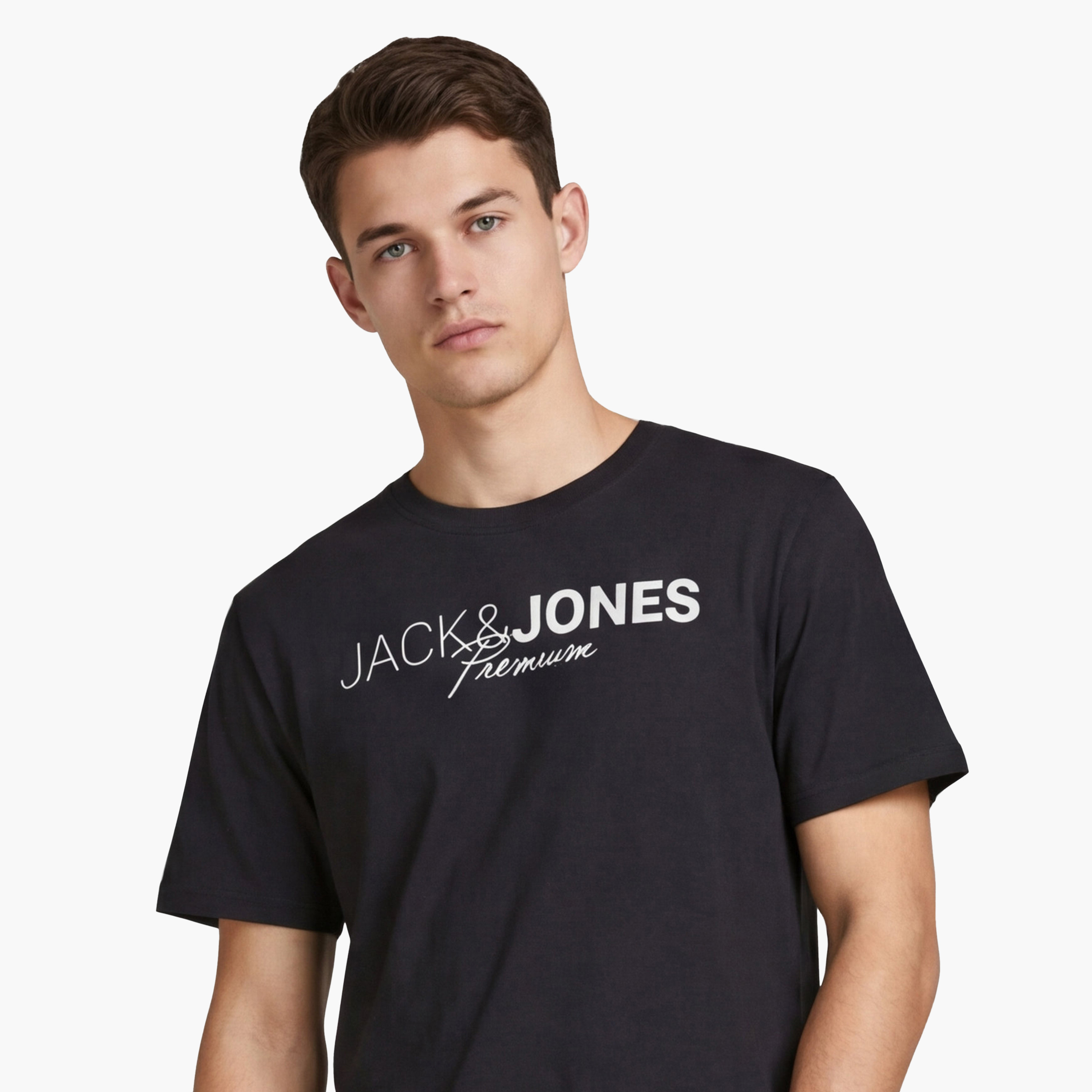 Jack & Jones Logo Print Crew Neck Short Sleeves Men's T-Shirt-men-clothing-tshirtsandpolos-tshirts-image-5