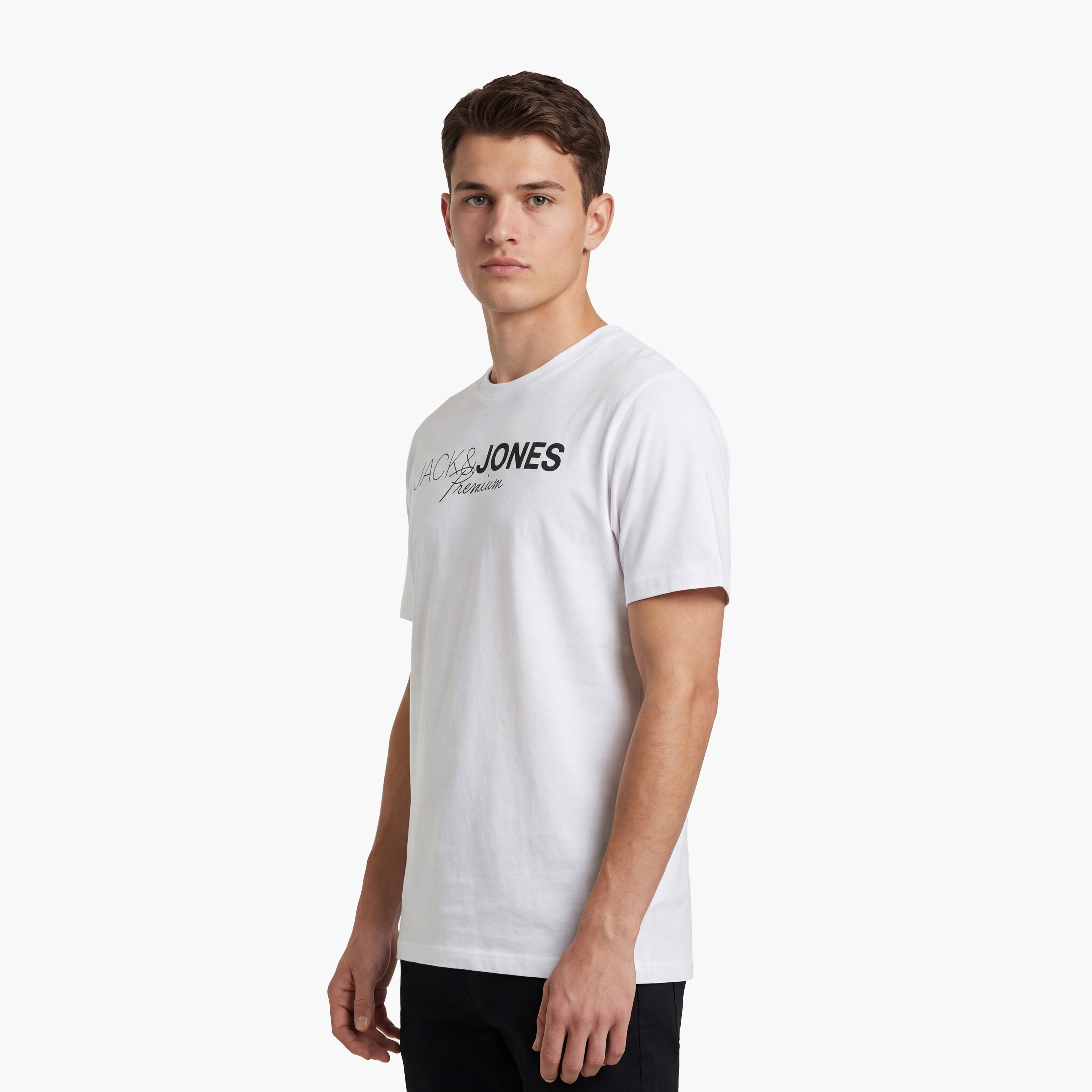 Jack & Jones Logo Print Crew Neck Short Sleeves Men's T-Shirt-men-clothing-tshirtsandpolos-tshirts-image-3