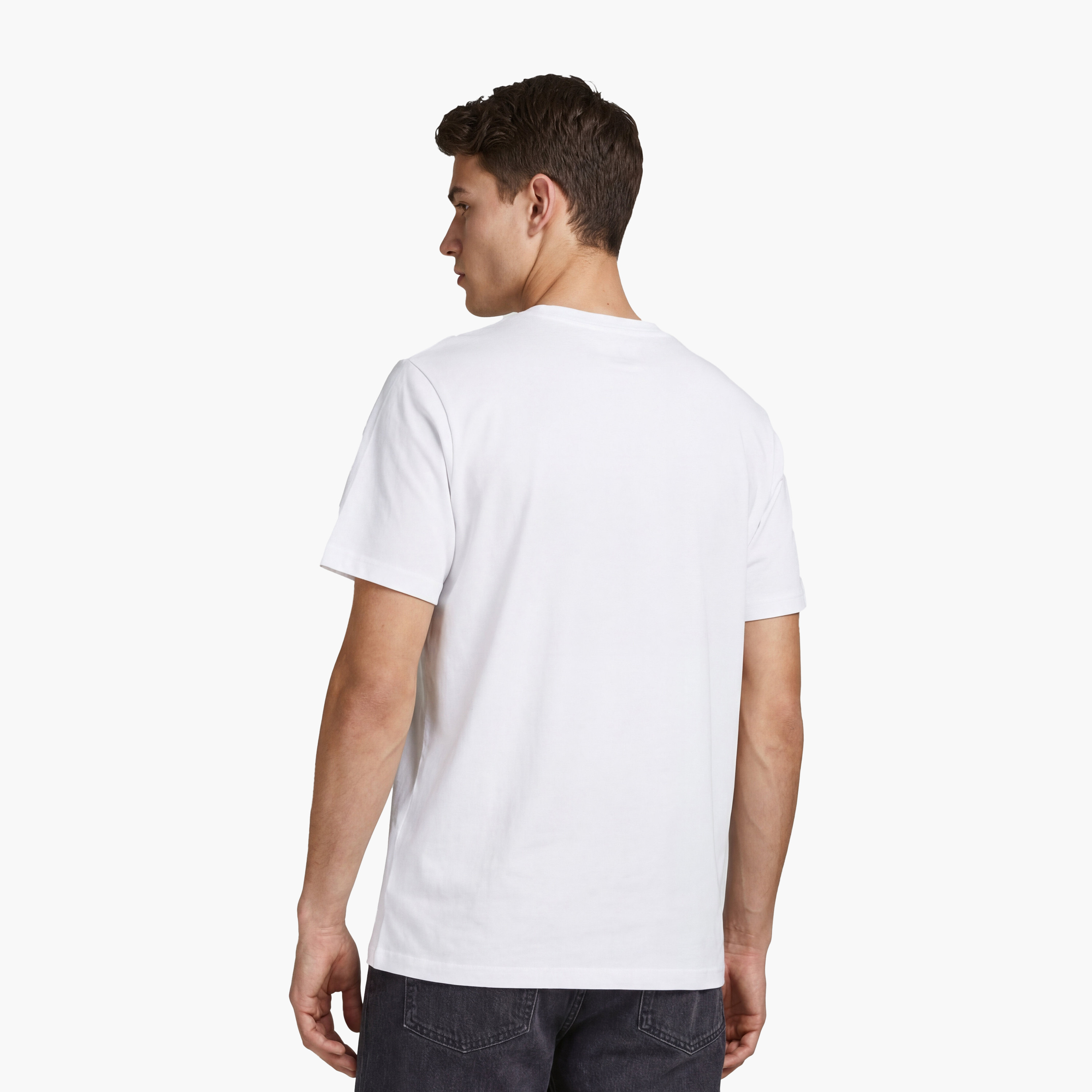 Jack & Jones Logo Print Crew Neck Short Sleeves Men's T-Shirt-men-clothing-tshirtsandpolos-tshirts-image-4