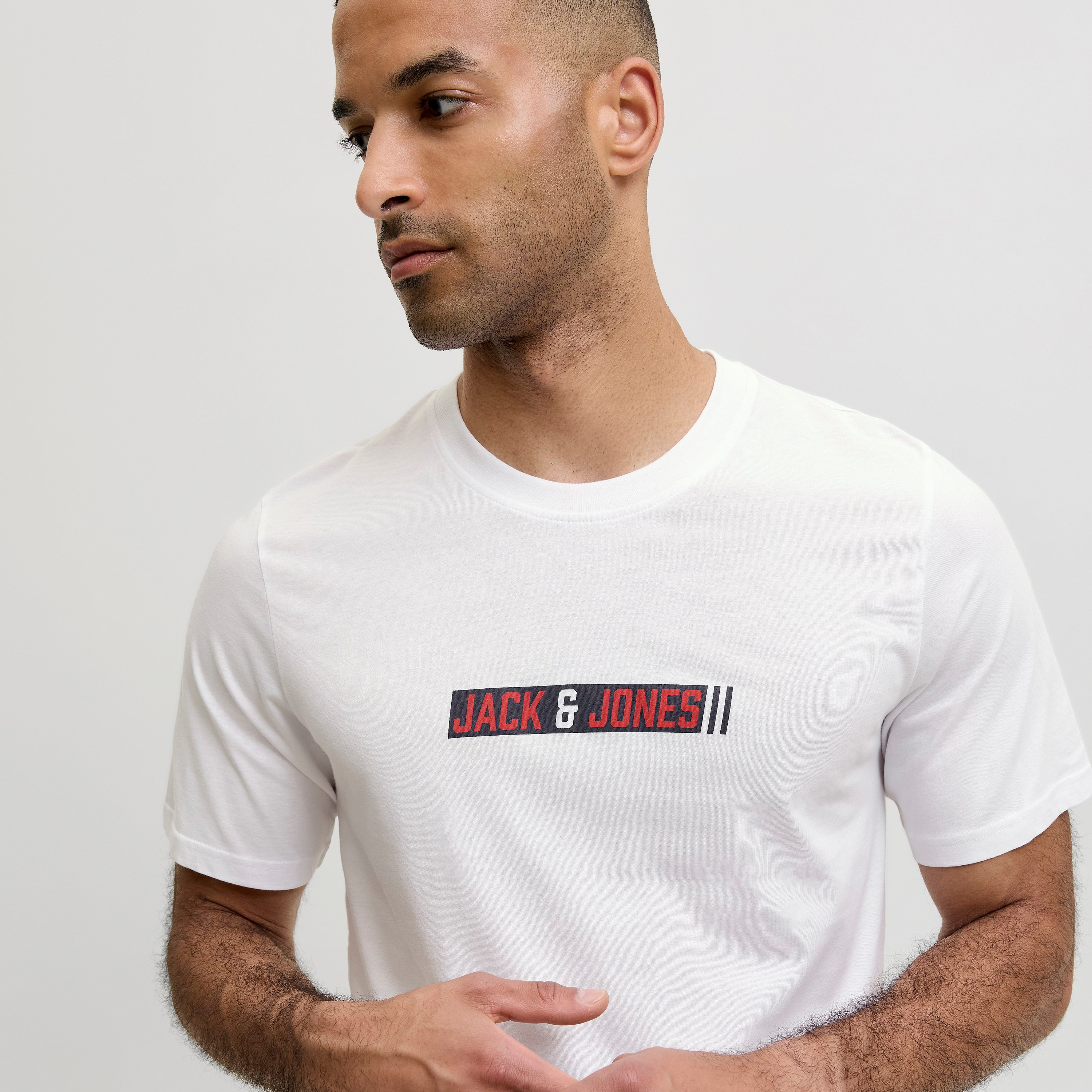 Jack & Jones Logo Printed Crew Neck Short Sleeves Men's T-Shirt-men-clothing-tshirtsandpolos-tshirts-image-3