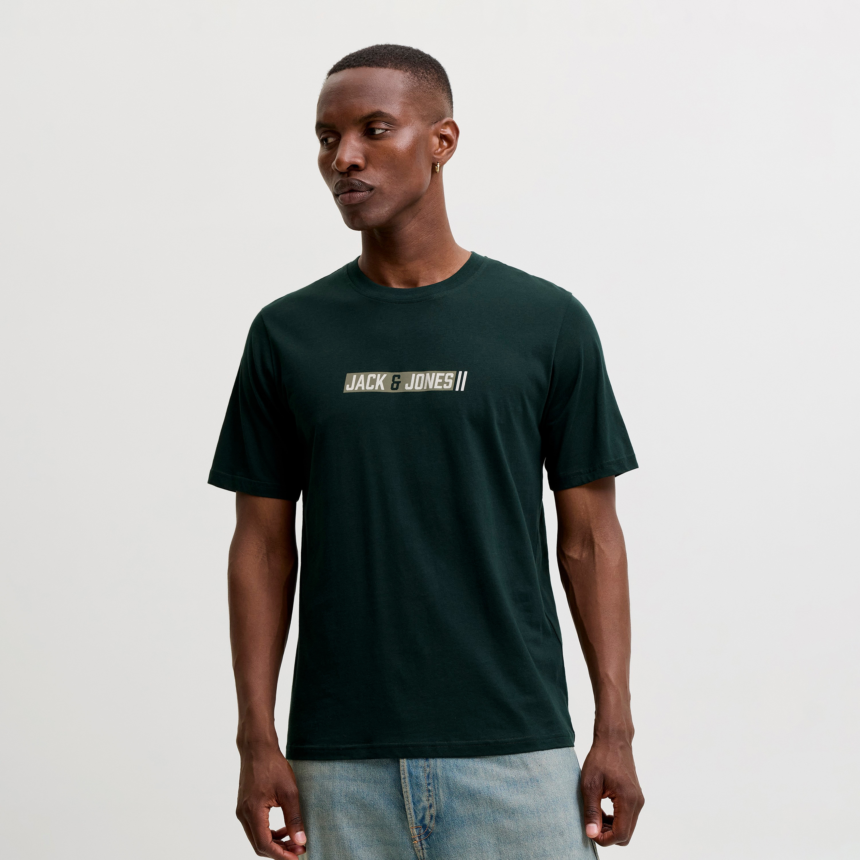 Jack & Jones Logo Printed Crew Neck Short Sleeves Men's T-Shirt-men-clothing-tshirtsandpolos-tshirts-image-1