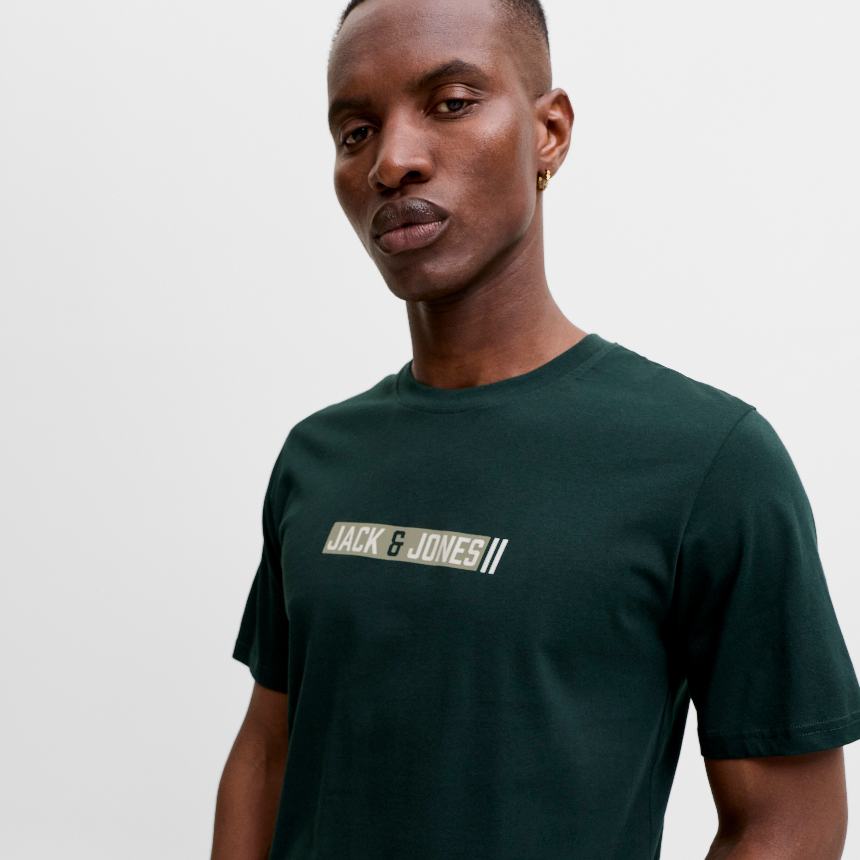 Jack & Jones Logo Printed Crew Neck Short Sleeves Men's T-Shirt-men-clothing-tshirtsandpolos-tshirts-image-3