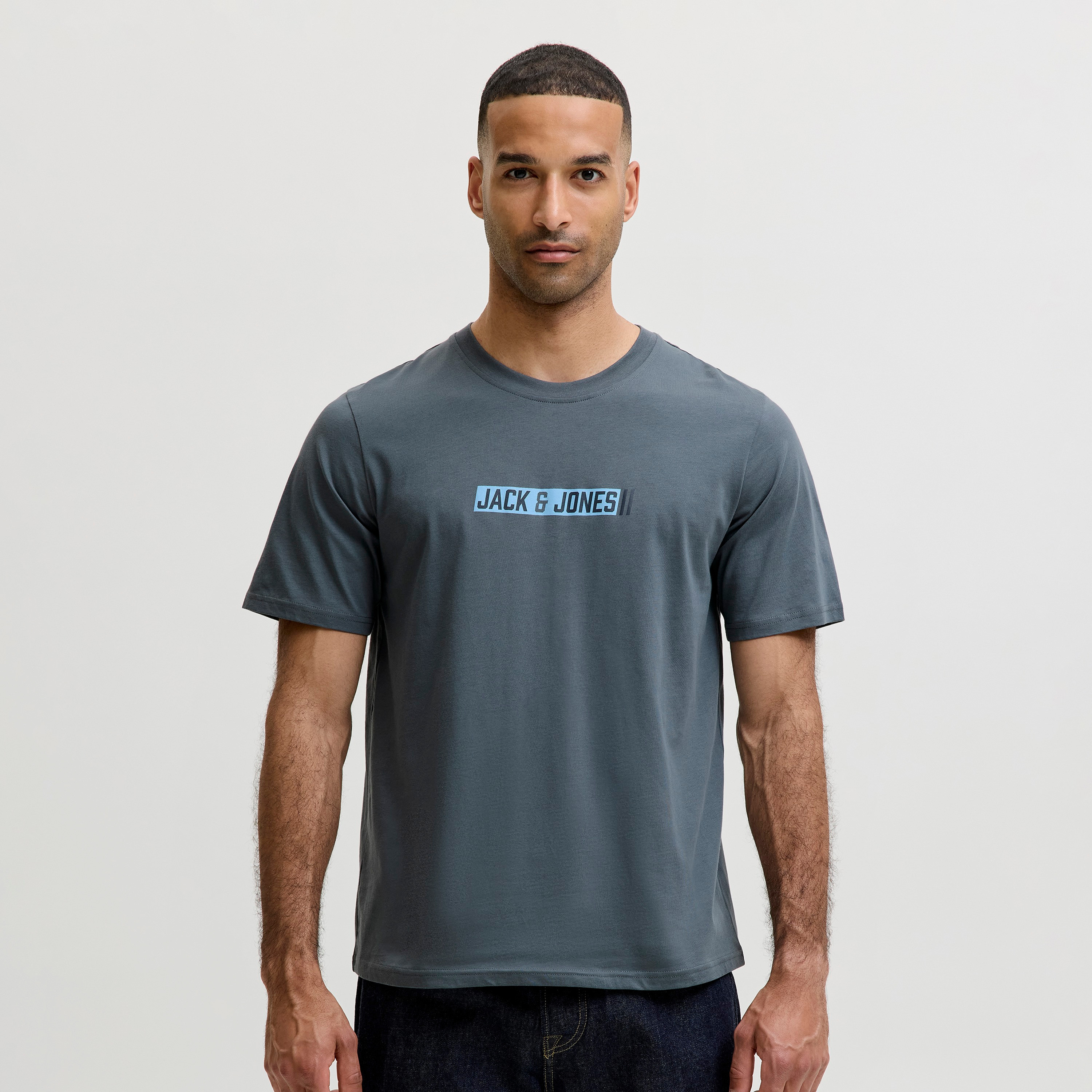Jack & Jones Logo Printed Crew Neck Short Sleeves Men's T-Shirt-men-clothing-tshirtsandpolos-tshirts-image-1