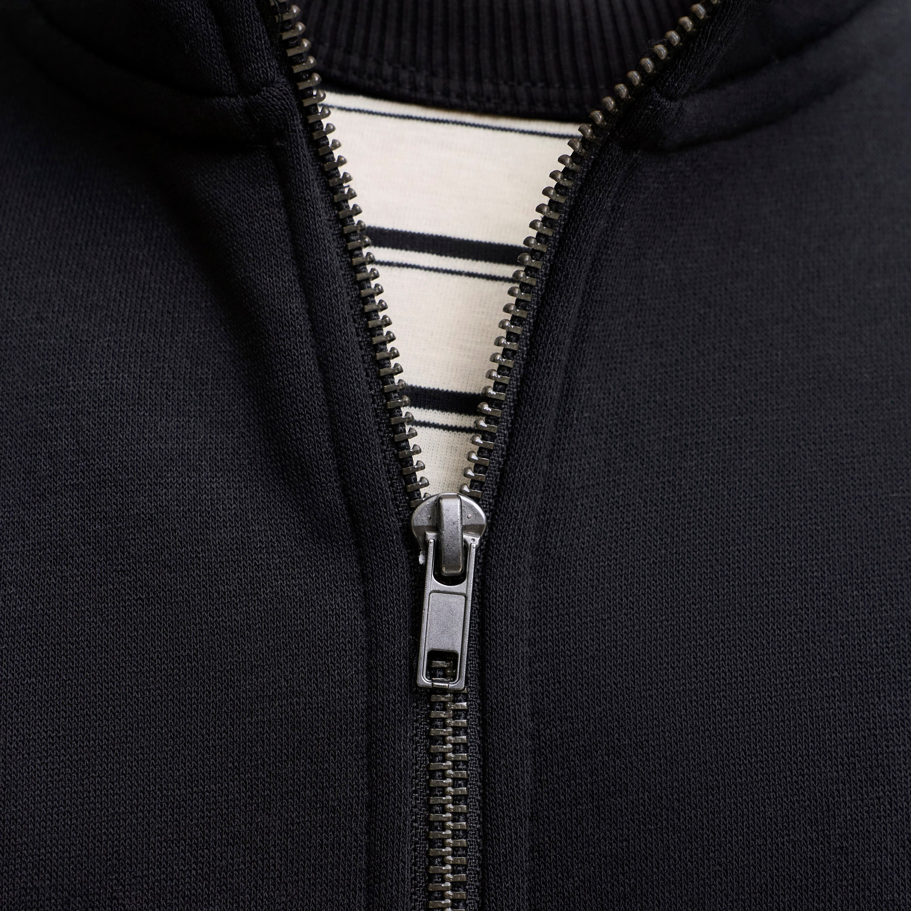 Jack & Jones Plain High Neck Long Sleeves Zip Through Men's Sweatshirt-men-winterwear-hoodiesandsweatshirts-image-6