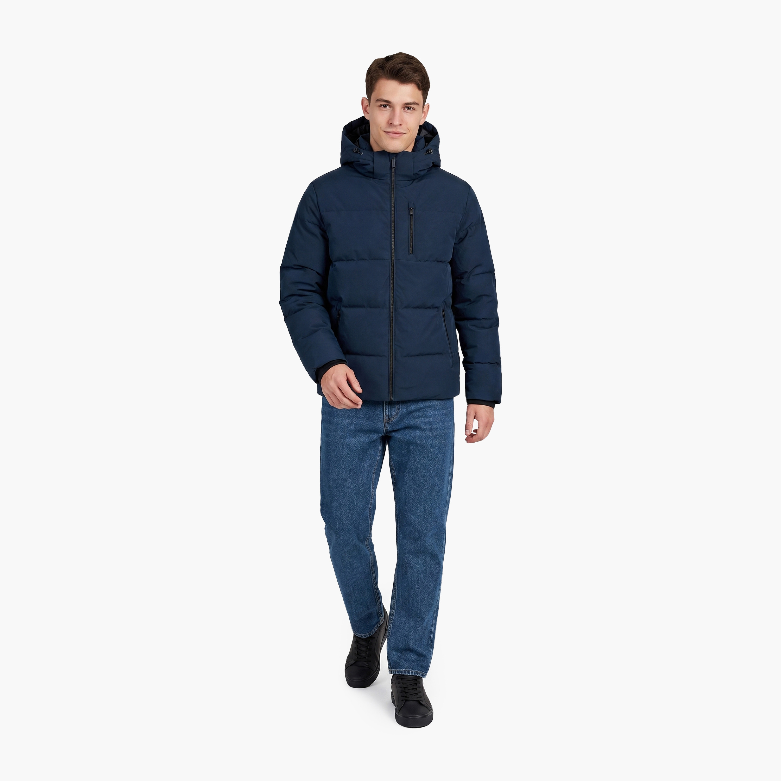 جاكيت بافر رجالي سادة برقبة هودي وأكمام طويلة من جاك آند جونز-men-clothing-jacketsandblazers-jackets-image-7