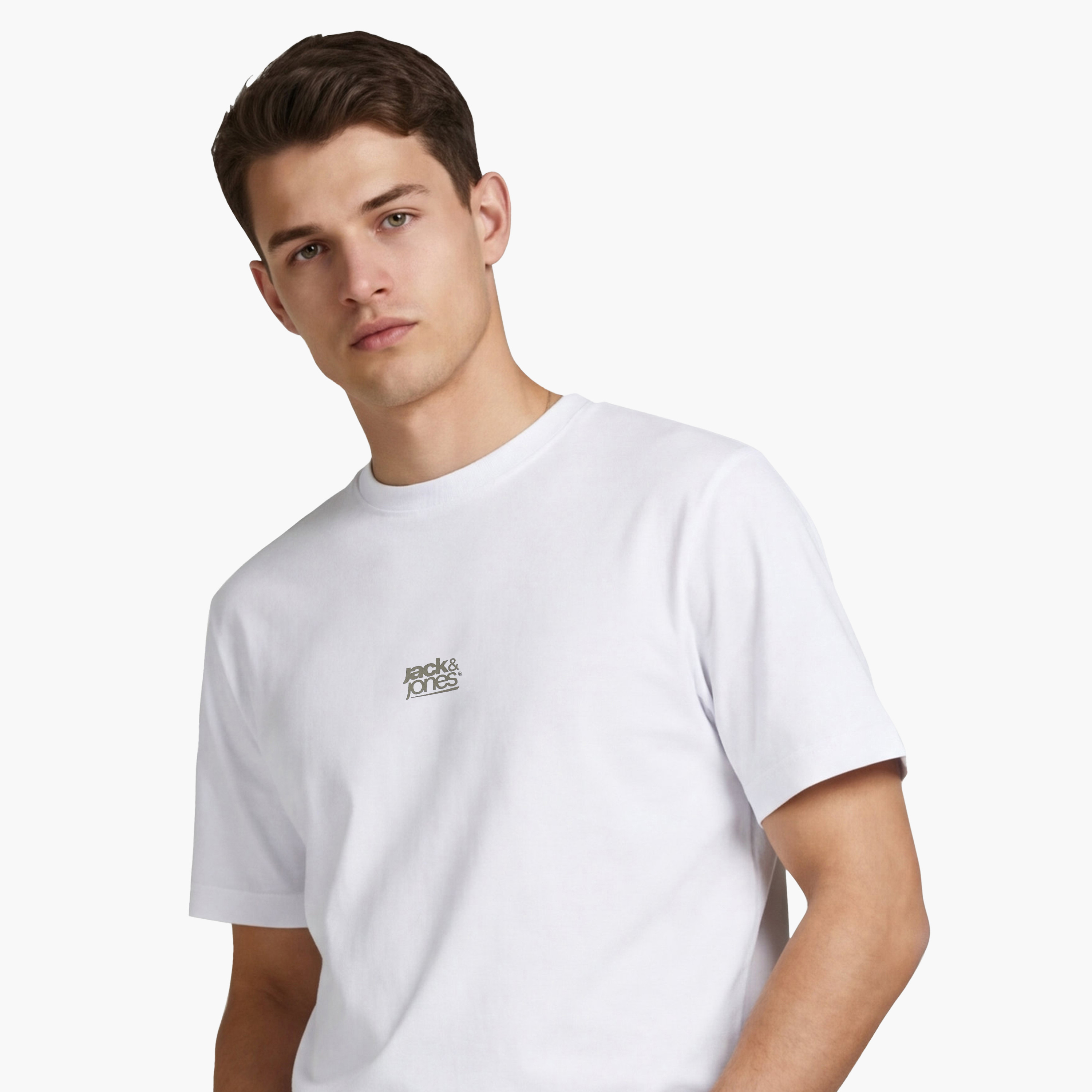 Jack & Jones Plain Crew Neck Short Sleeves Men's T-Shirt-men-clothing-tshirtsandpolos-tshirts-image-4