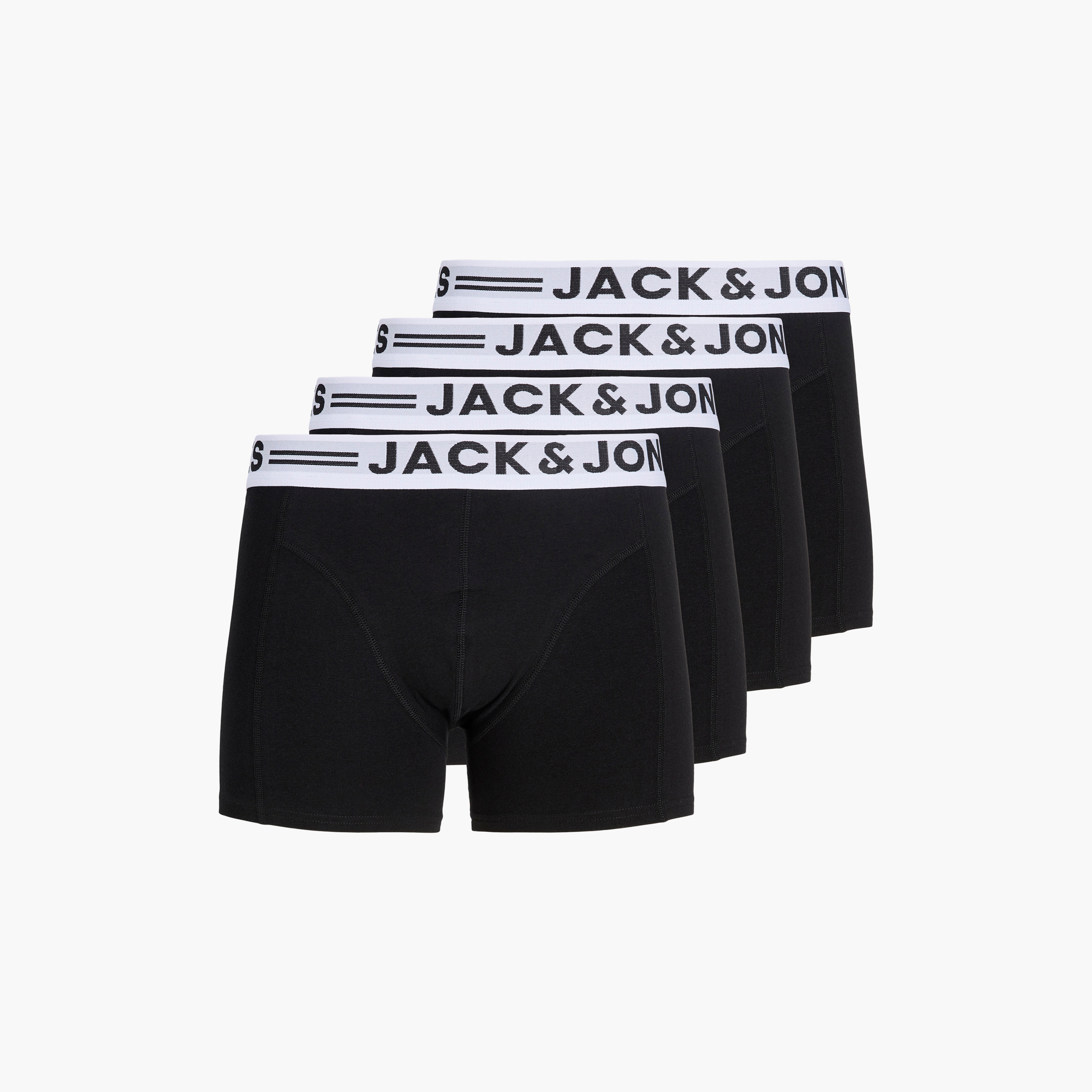 Jack & Jones Pack of 7 Brand Print Waistband Men's Trunks-men-clothing-innerwear-underwear-image-1