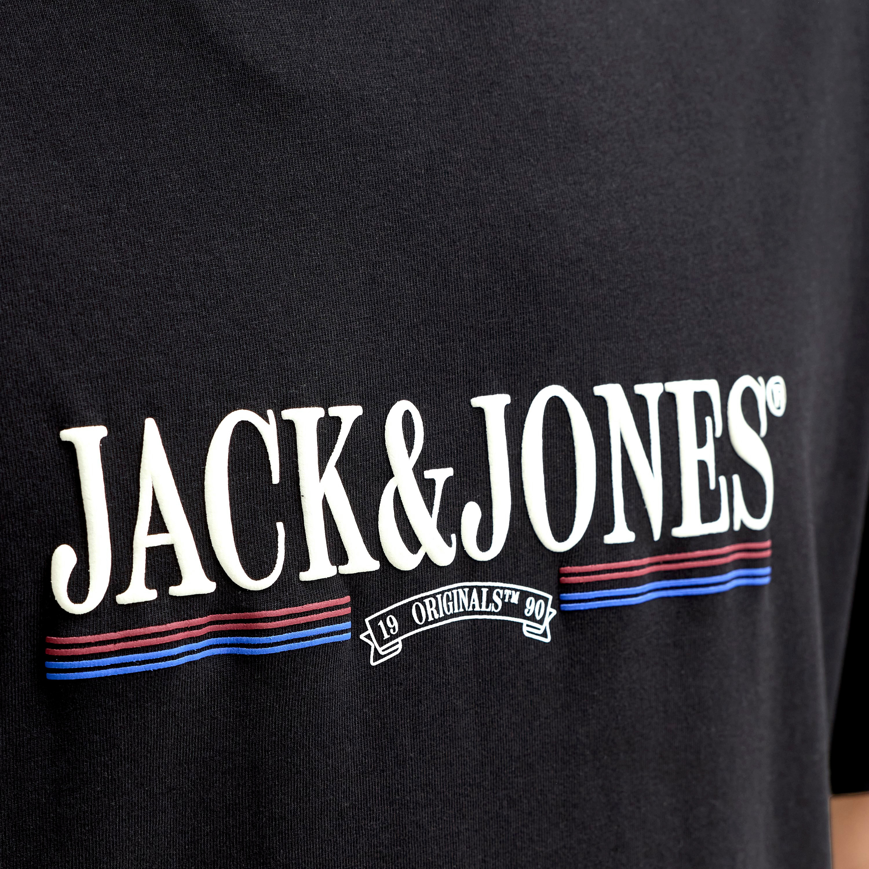 تيشيرت مطبوع برقبة مستديرة وأكمام قصيرة رجالي من جاك آند جونز-men-clothing-tshirtsandpolos-tshirts-image-6