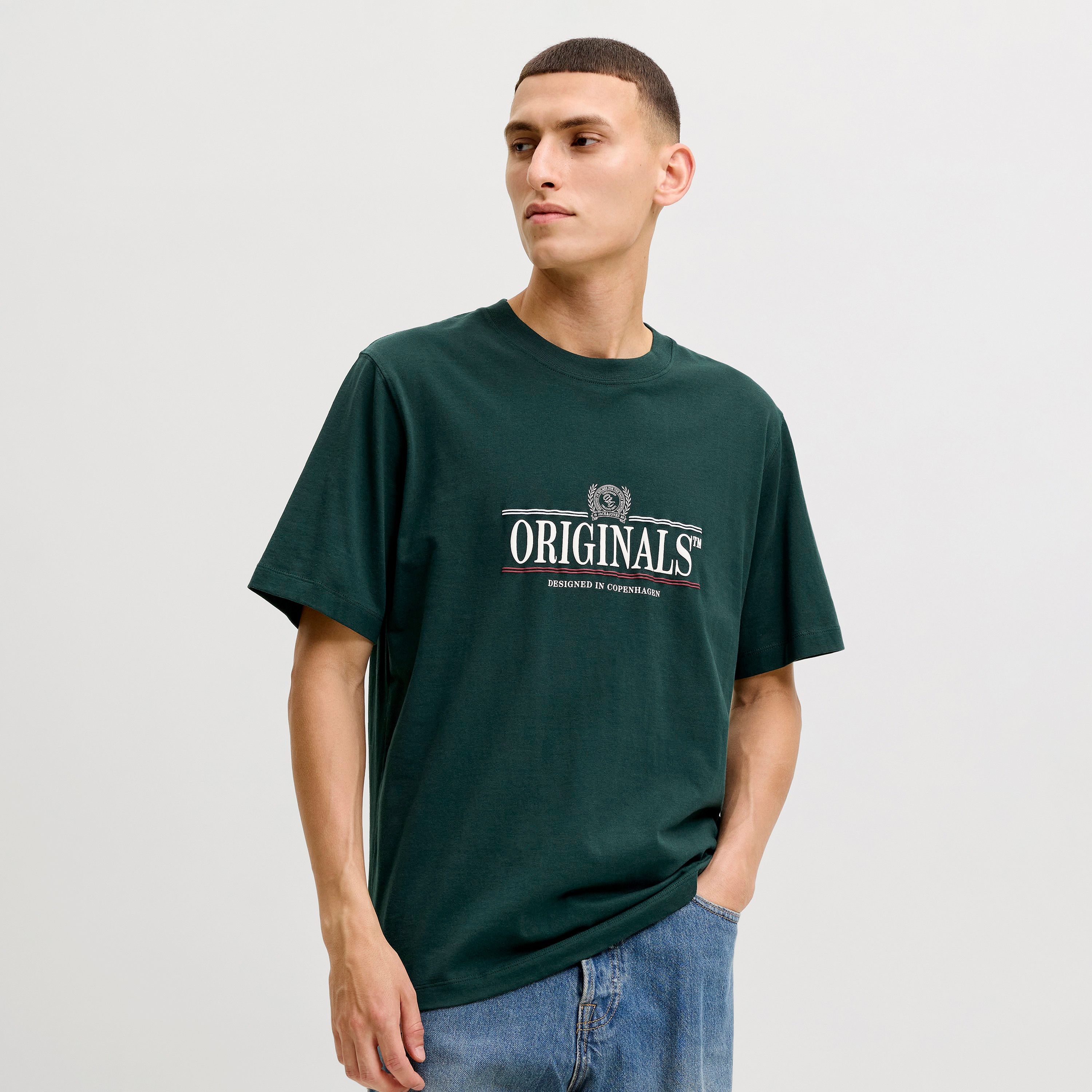 Jack & Jones Printed Crew Neck Short Sleeves Men's T-Shirt-men-clothing-tshirtsandpolos-tshirts-image-1