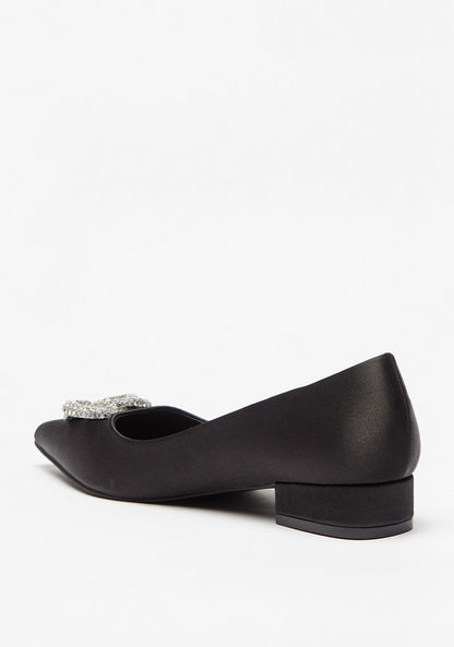 Celeste Women's Embellished Slip-On Shoes with Block Heels-Women%27s Heel Shoes-image-1
