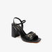 Celeste Women's Quilted Metal Accent Sandals with Block Heels and Buckle Closure-Women%27s Heel Sandals-thumbnail-0