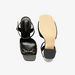 Celeste Women's Quilted Metal Accent Sandals with Block Heels and Buckle Closure-Women%27s Heel Sandals-thumbnailMobile-3