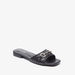 Celeste Women's Slip-On Flat Sandals with Metallic Trim-Women%27s Flat Sandals-thumbnail-0