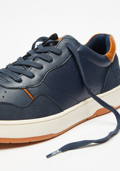 Lee Cooper Solid Sneakers with Lace-Up Closure