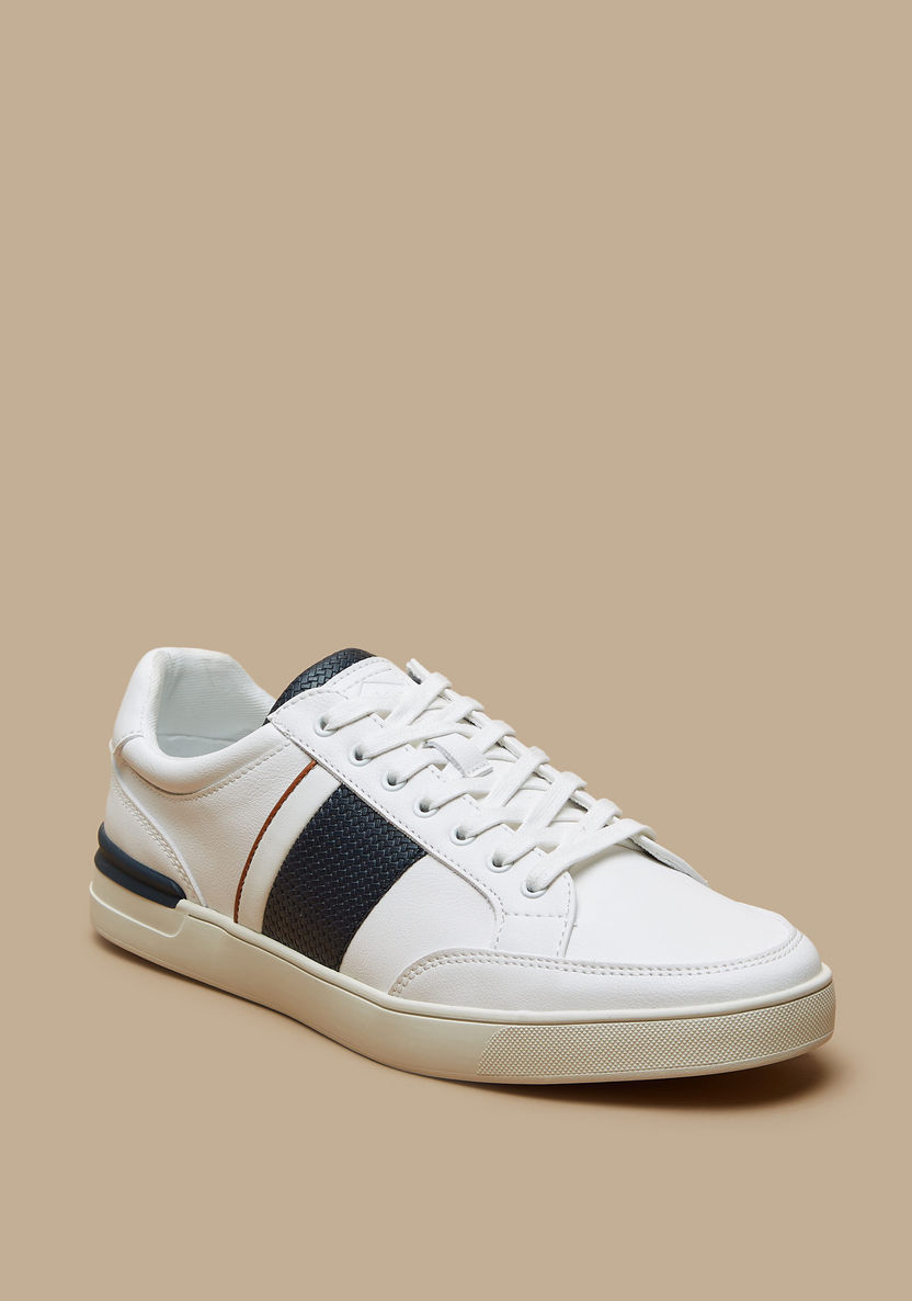 Lee Cooper Men's Panel Detail Sneakers with Lace-Up Closure-Men%27s Sneakers-image-0