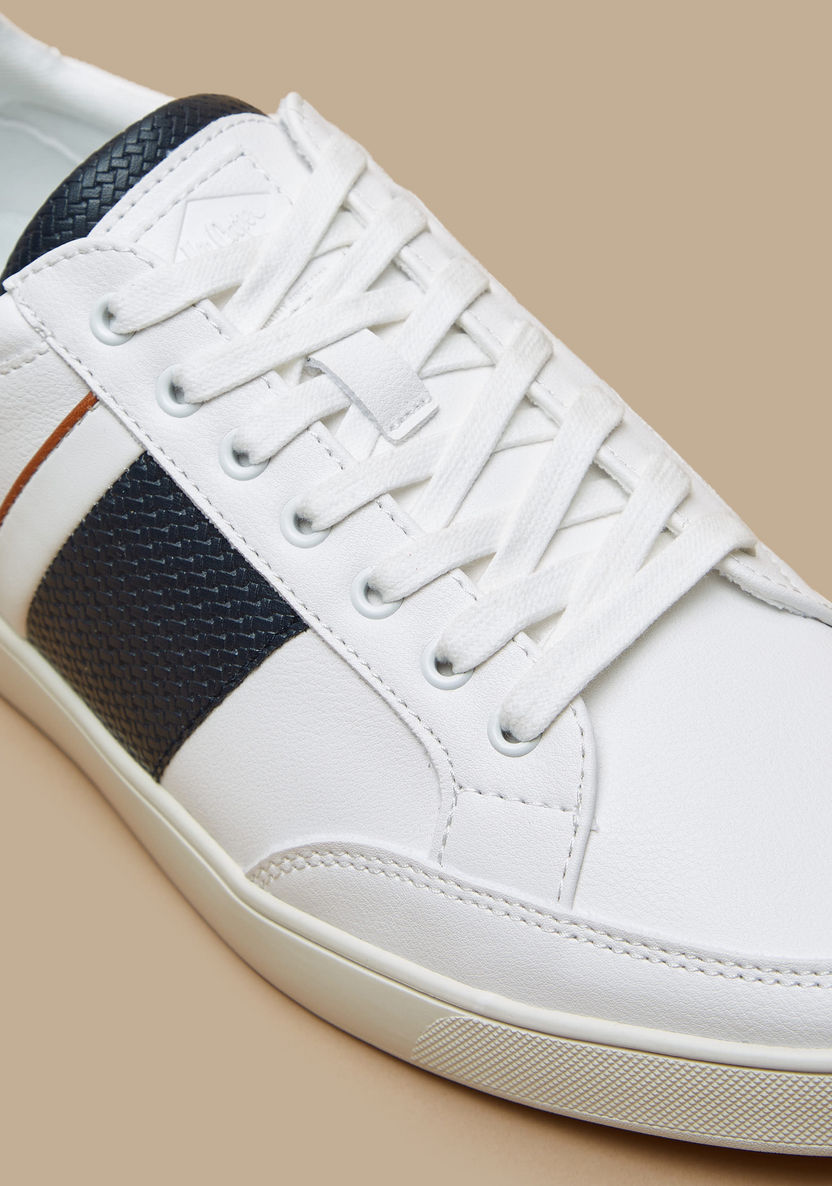 Lee Cooper Men's Panel Detail Sneakers with Lace-Up Closure-Men%27s Sneakers-image-4
